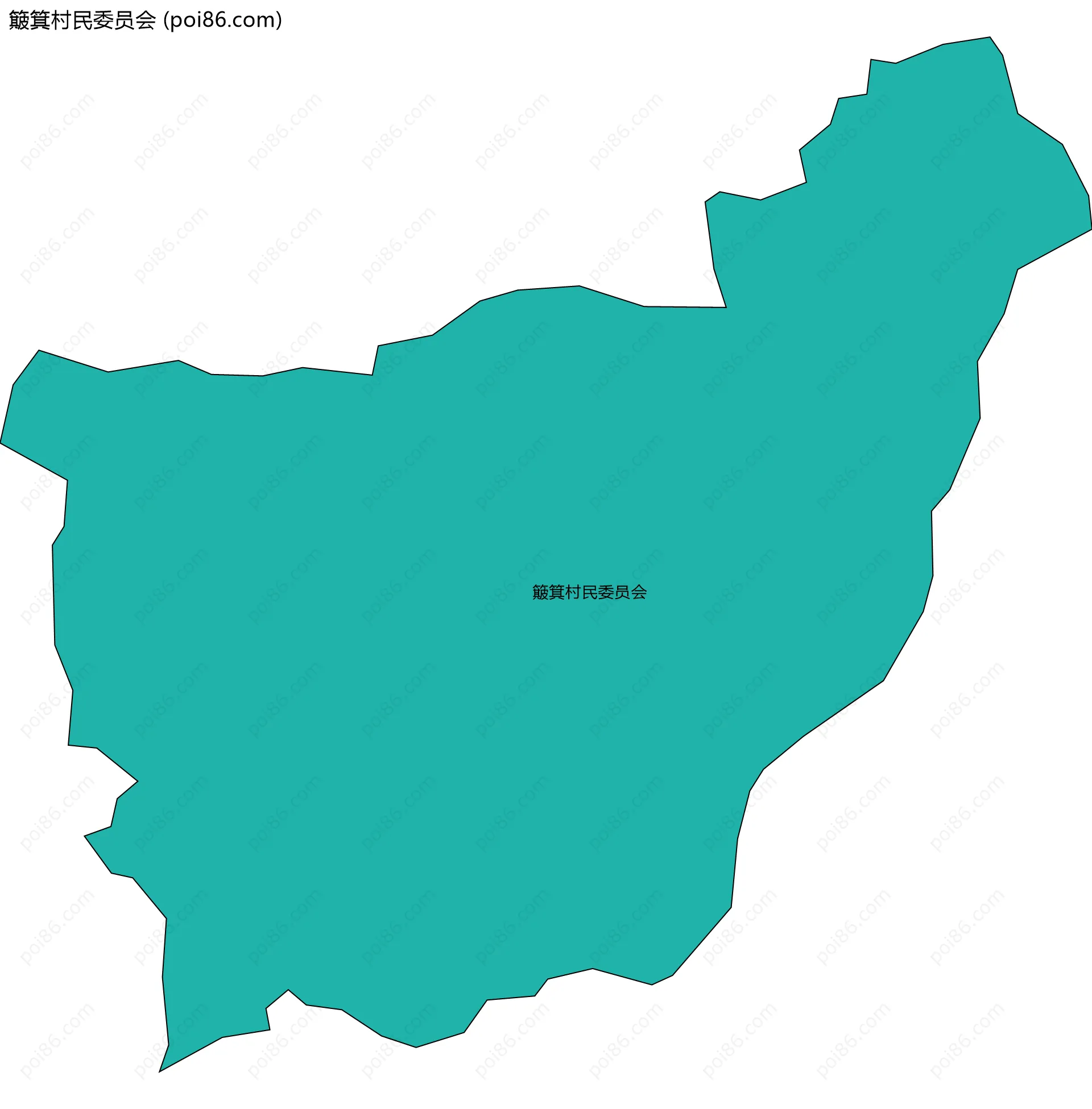 簸箕村民委员会边界地图