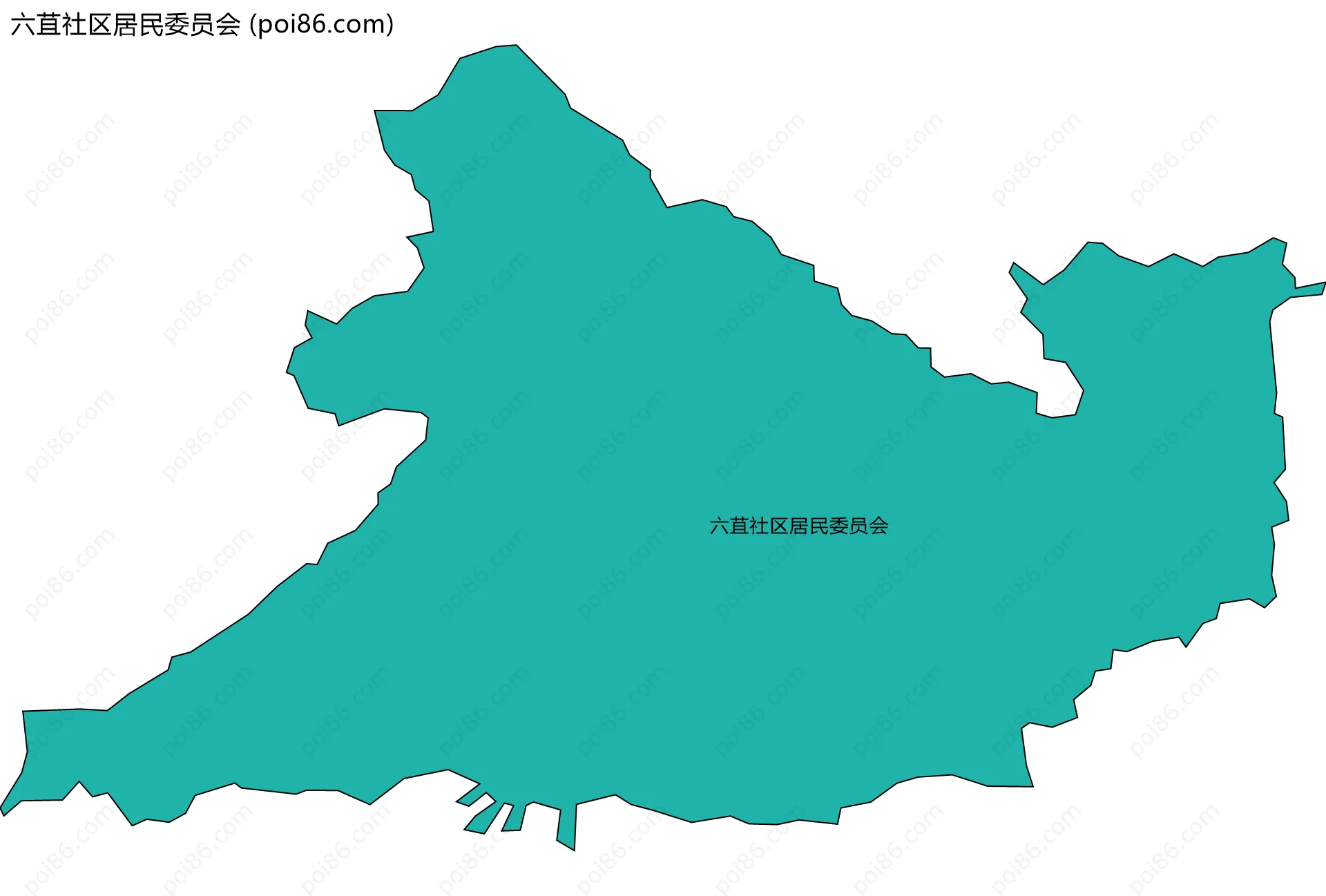 六苴社区居民委员会边界地图