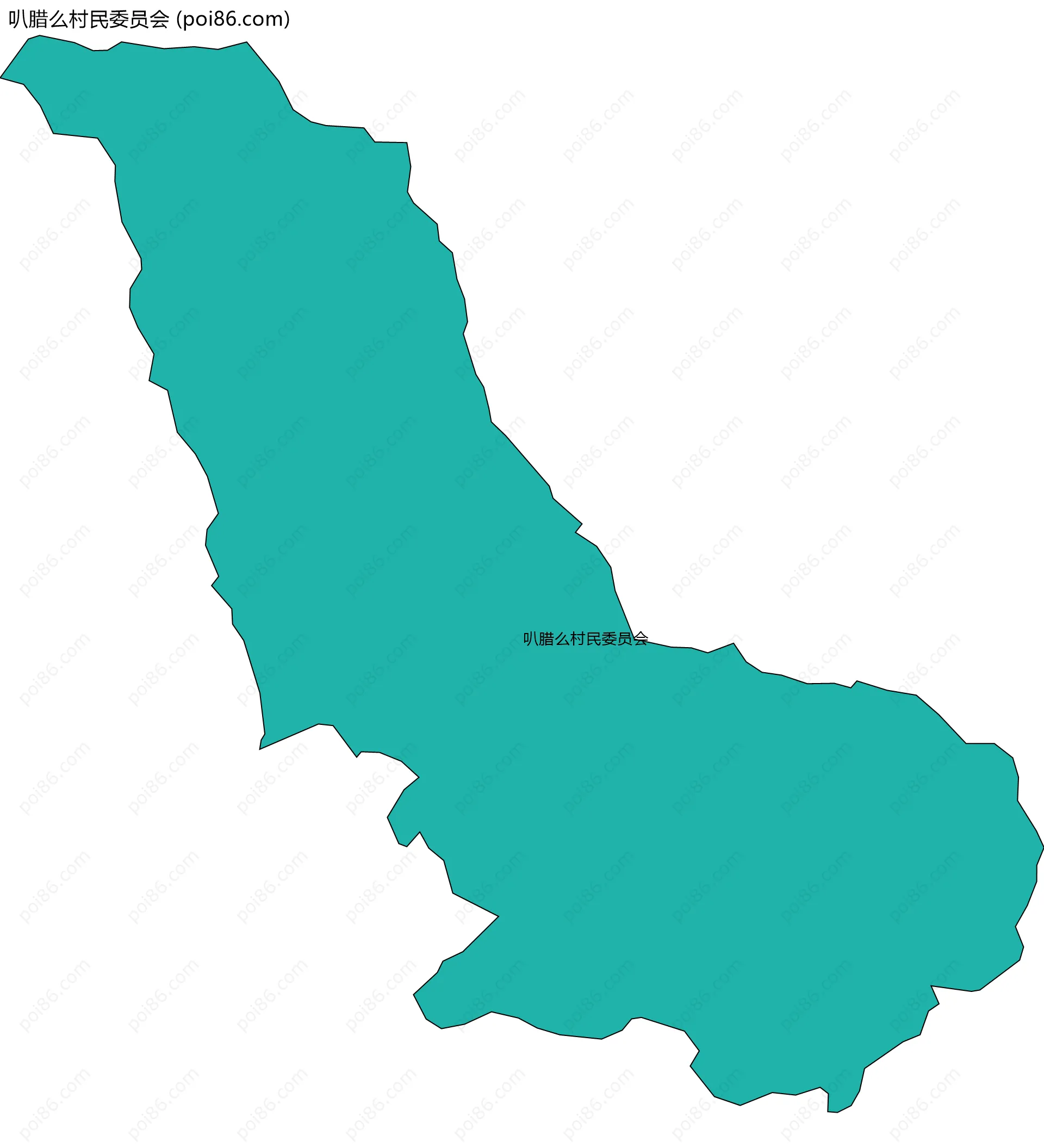 叭腊么村民委员会边界地图