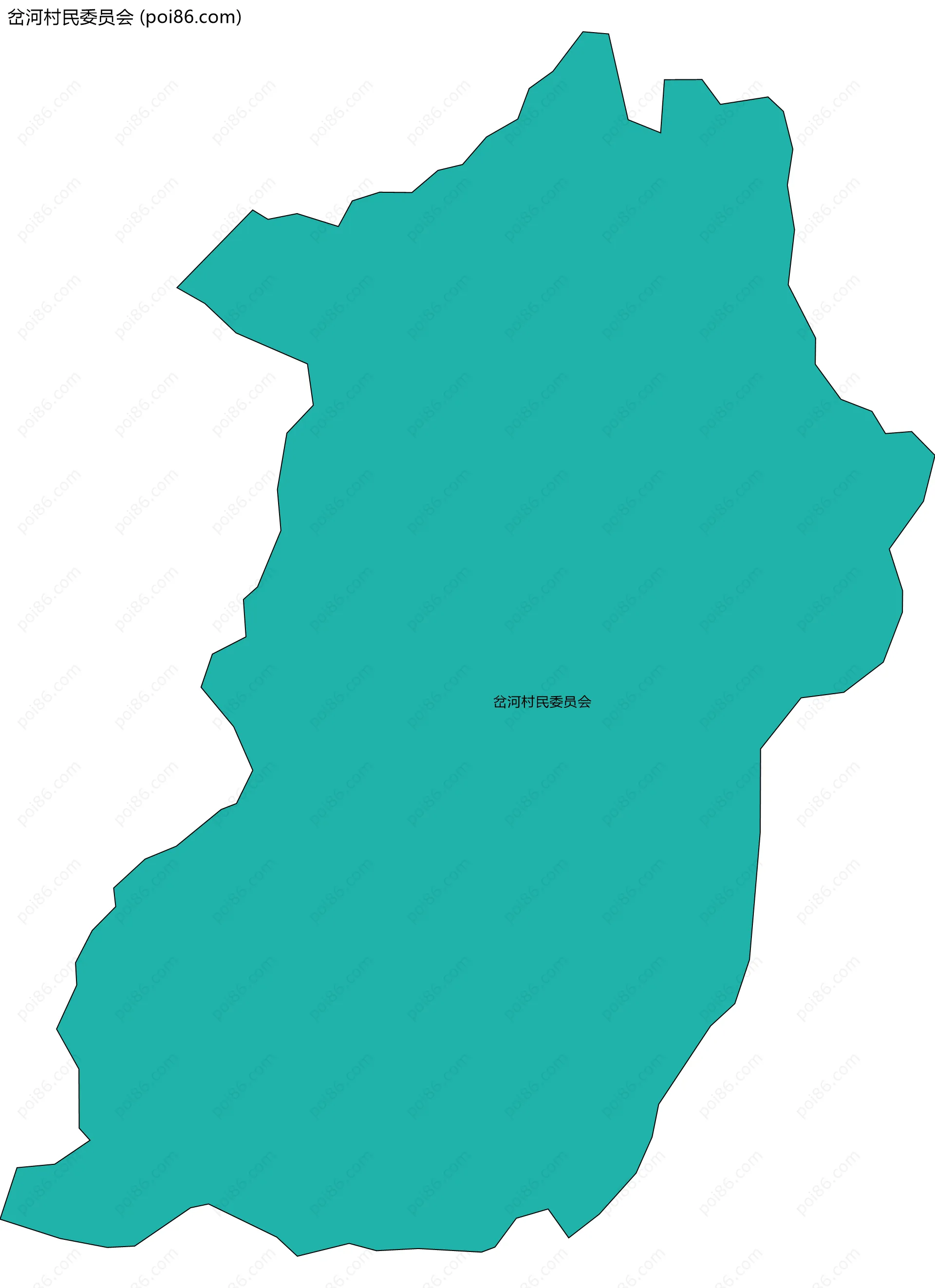 岔河村民委员会边界地图