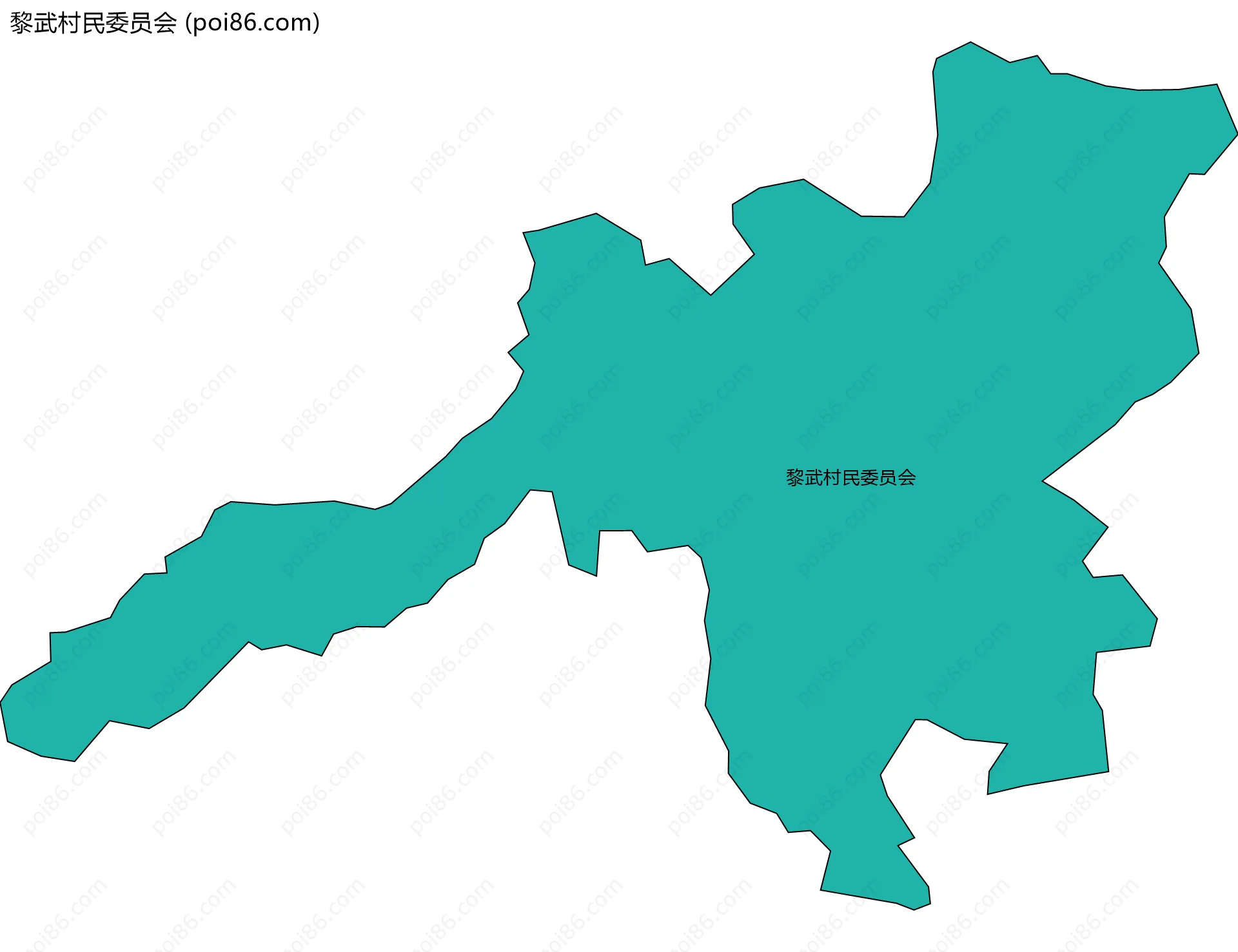 黎武村民委员会边界地图