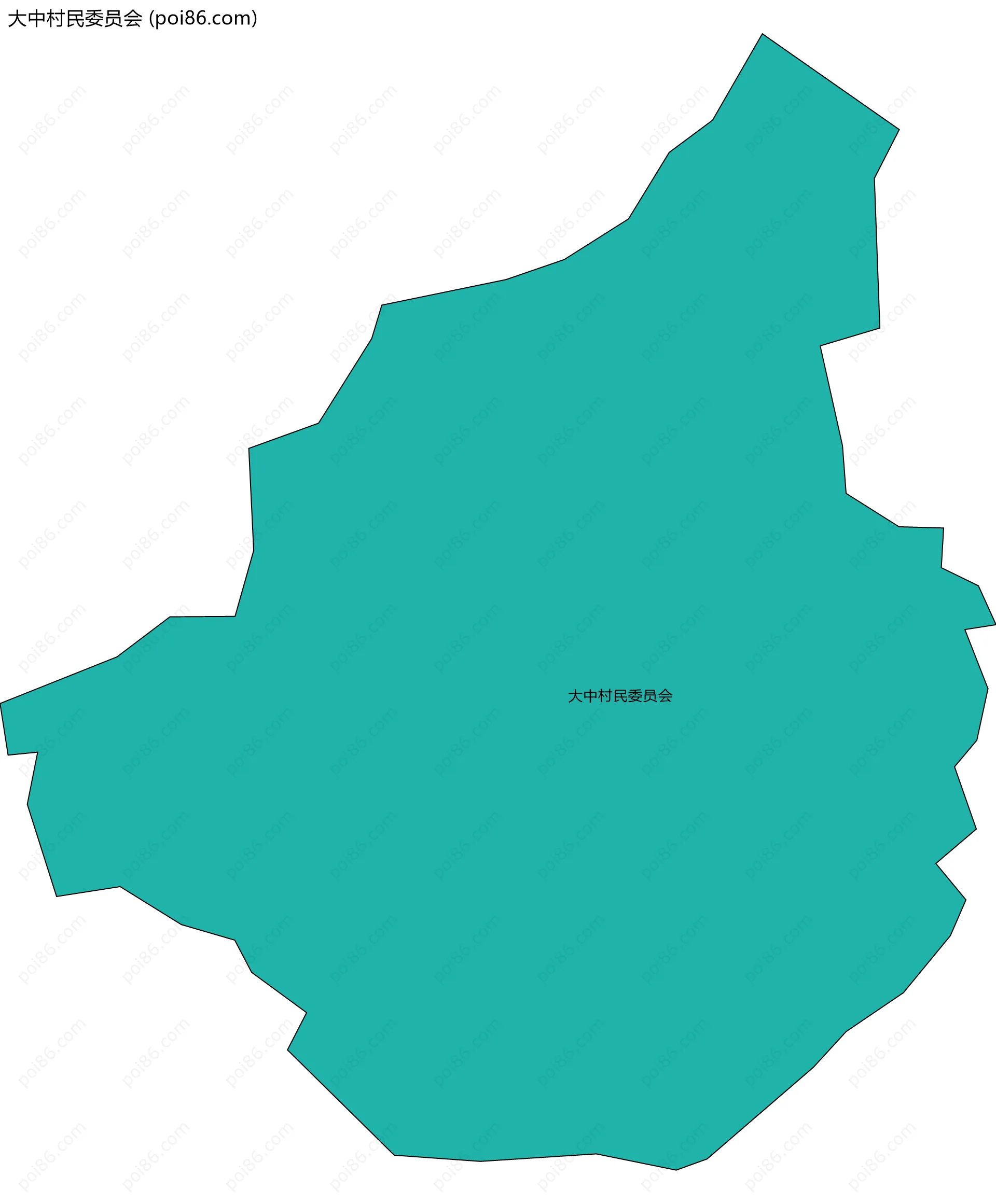 大中村民委员会边界地图