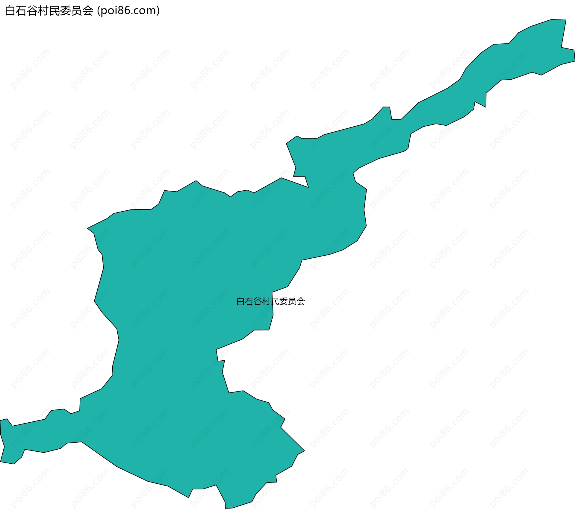 白石谷村民委员会边界地图