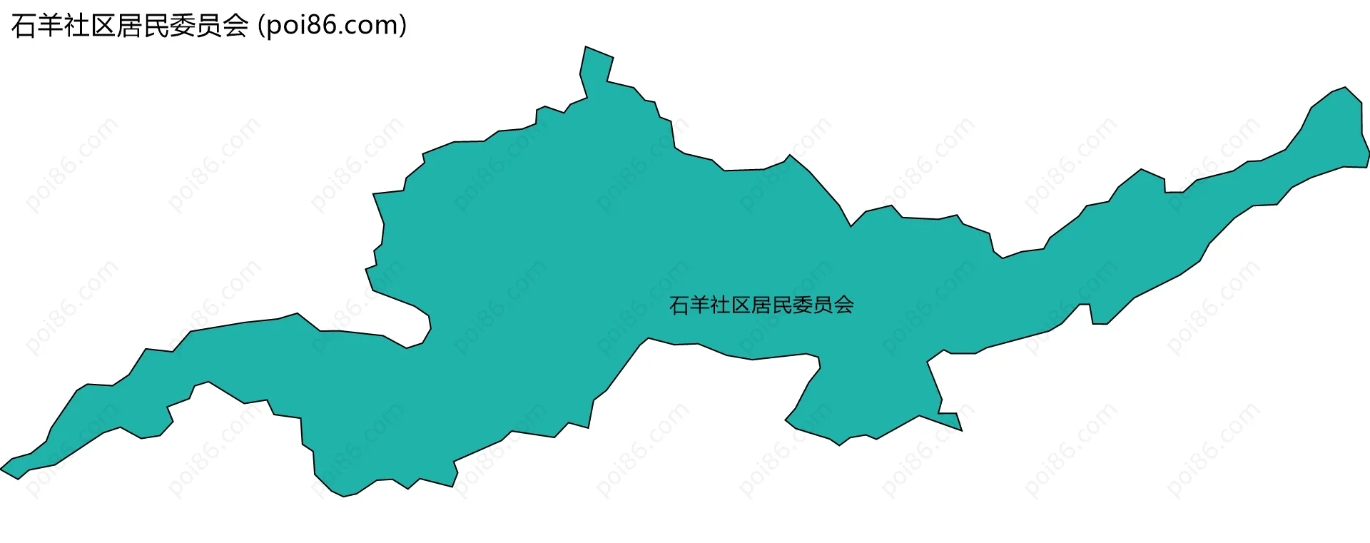 石羊社区居民委员会边界地图