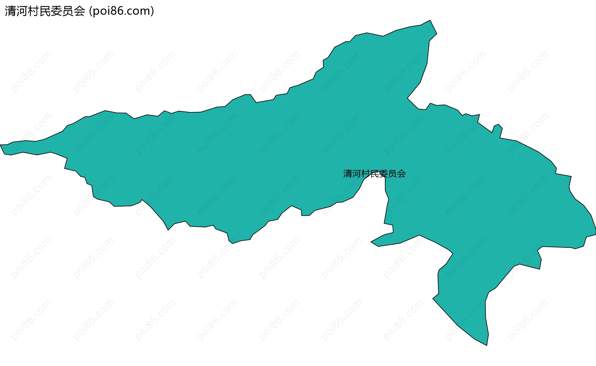 清河村民委员会边界地图