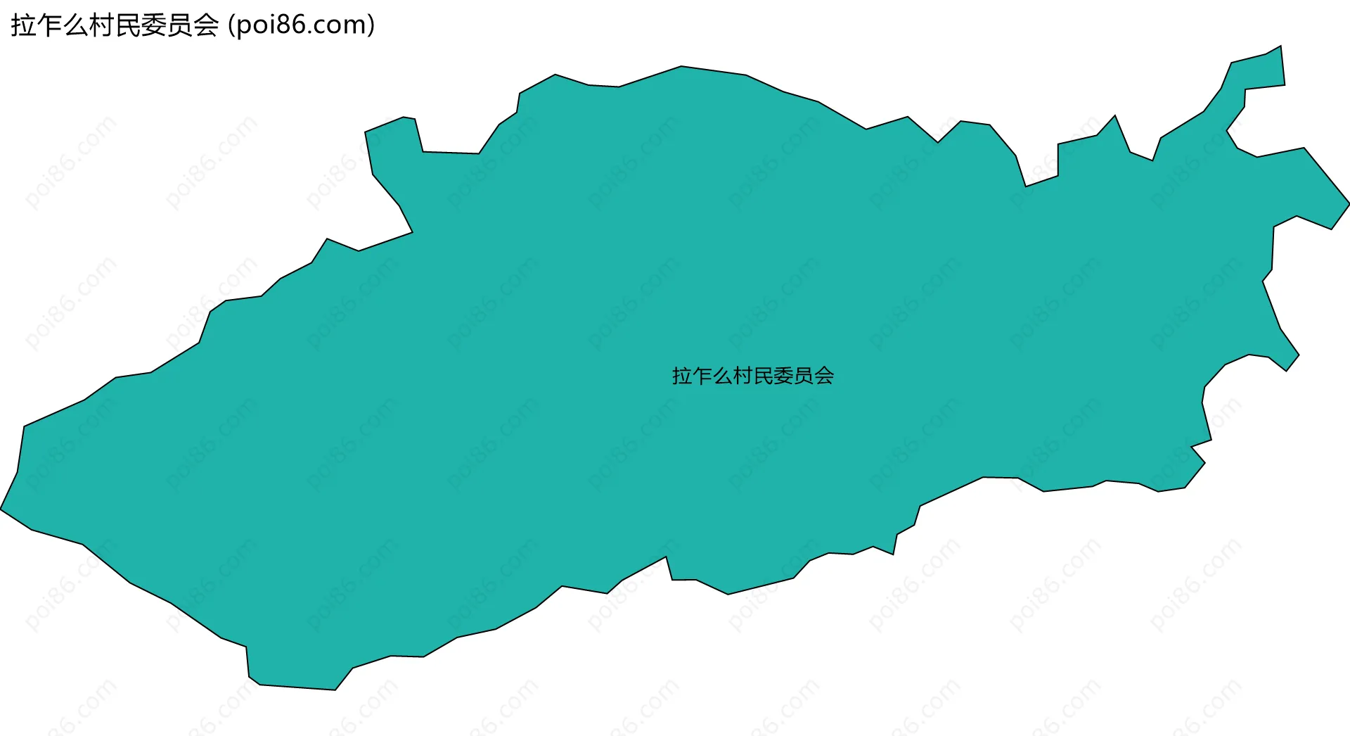 拉乍么村民委员会边界地图