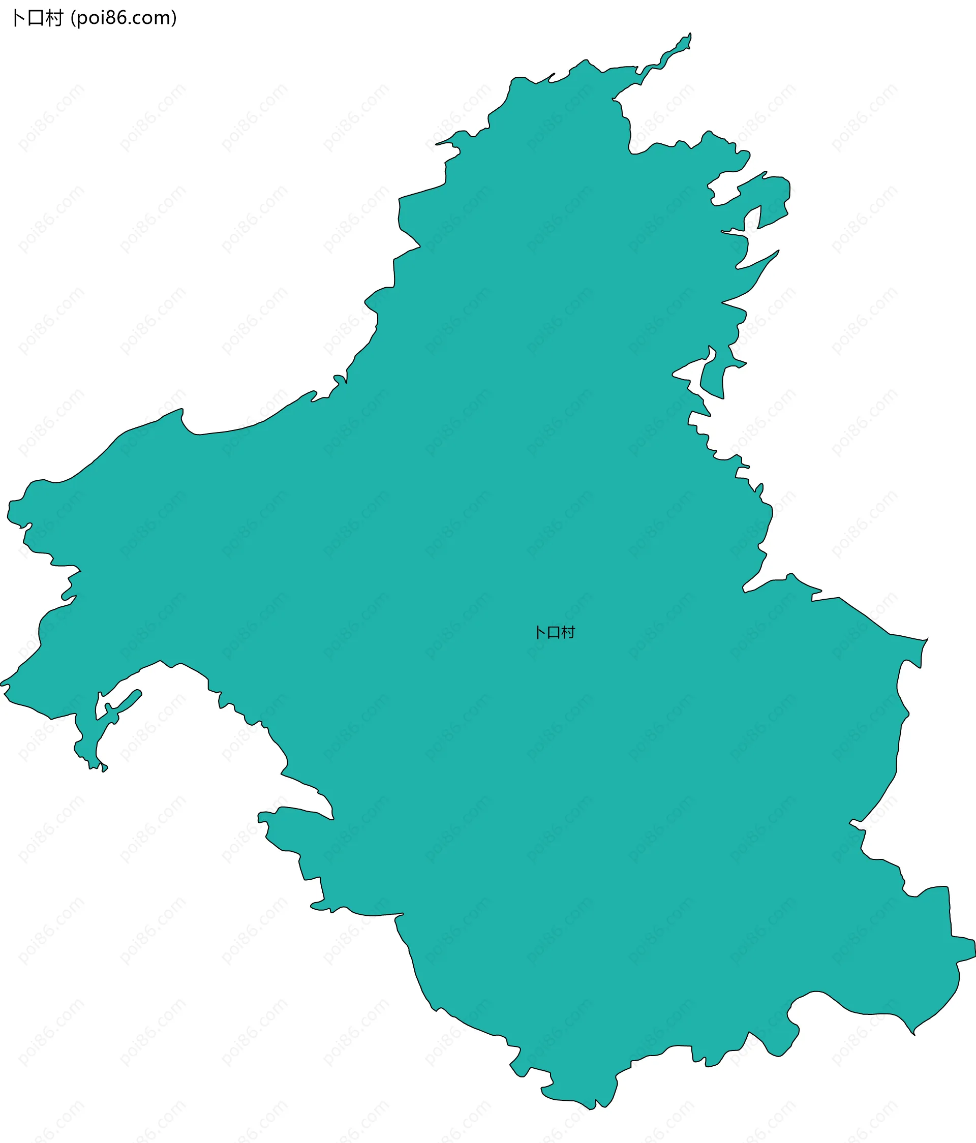 卜口村边界地图