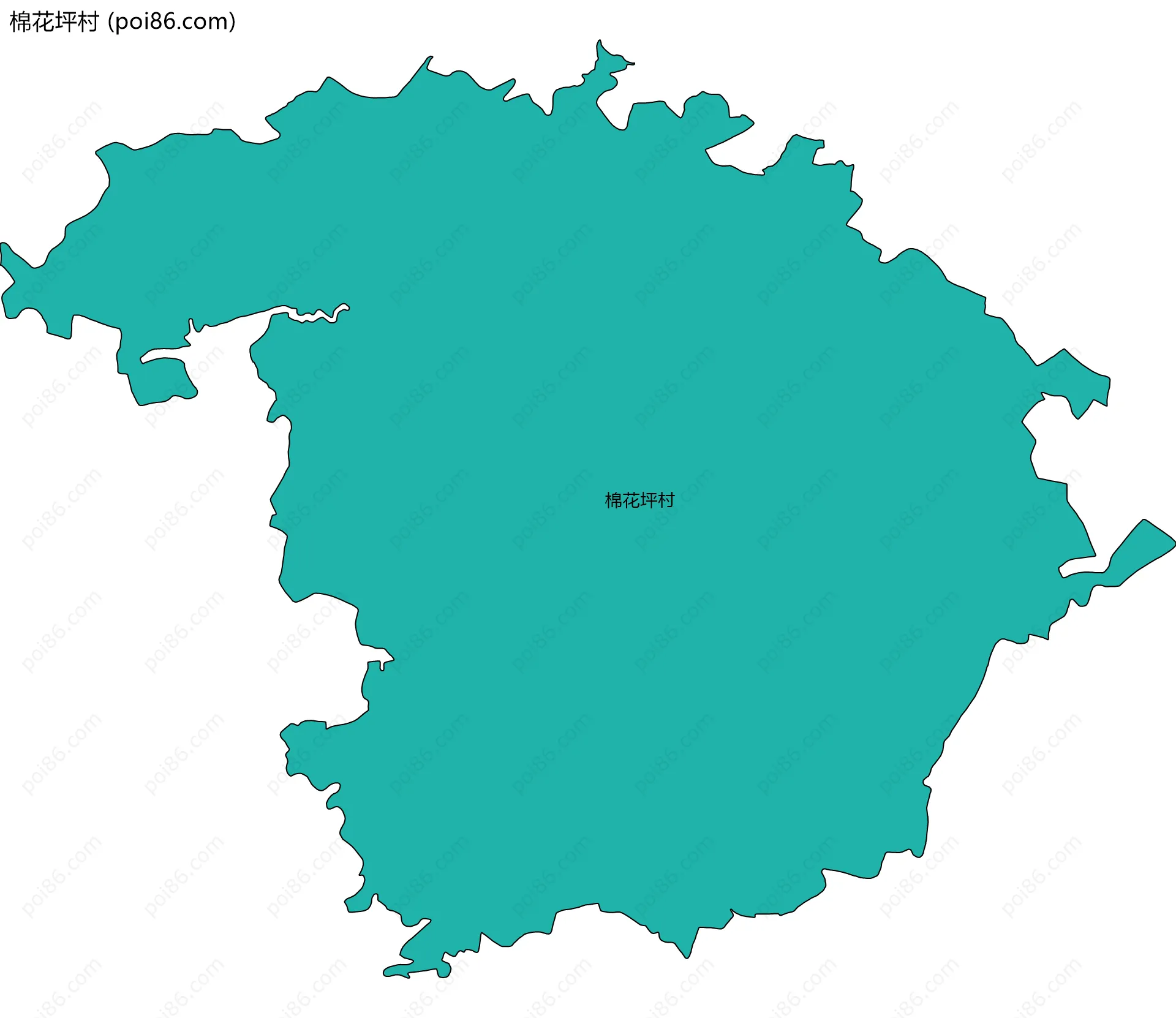 棉花坪村边界地图