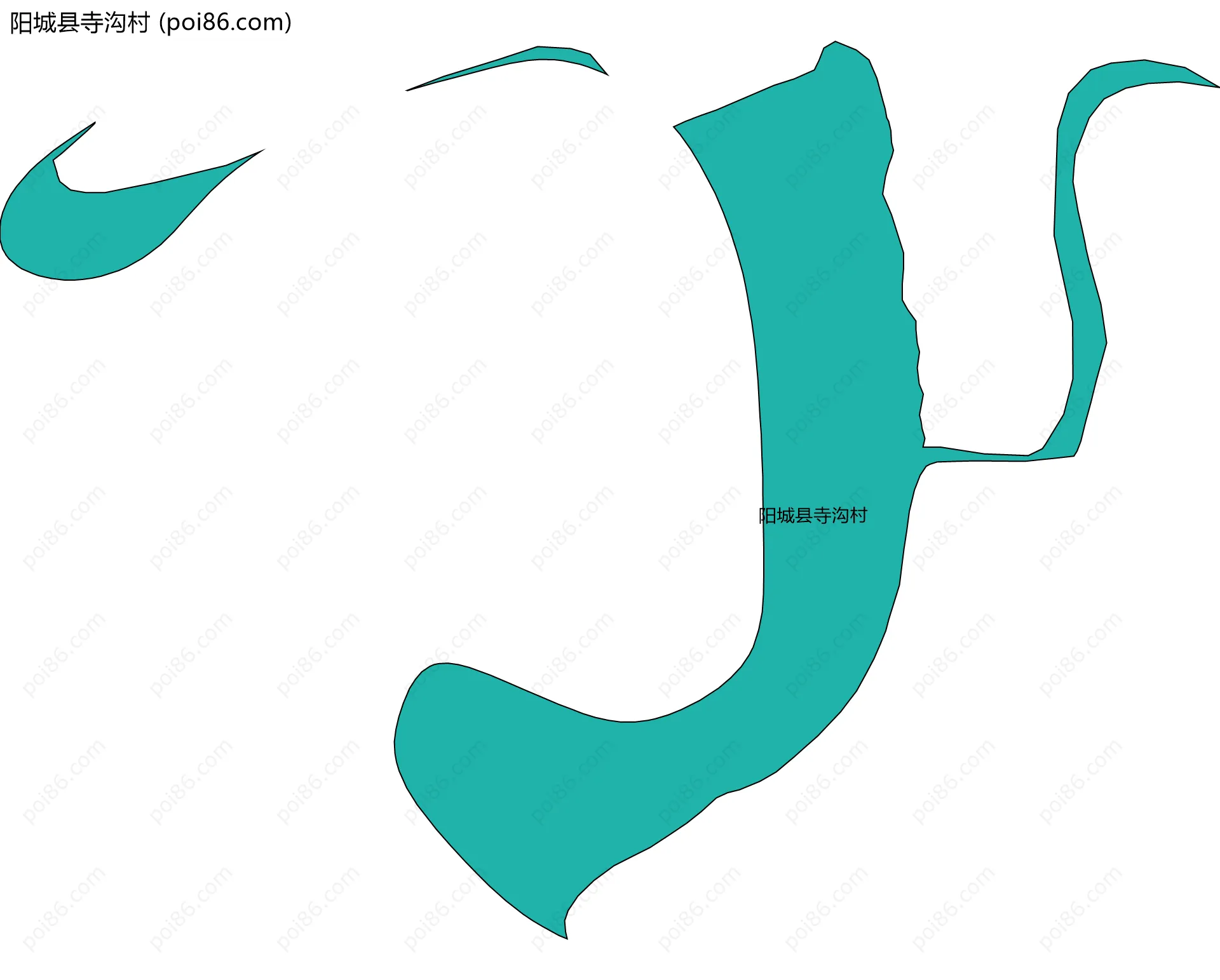 阳城县寺沟村边界地图