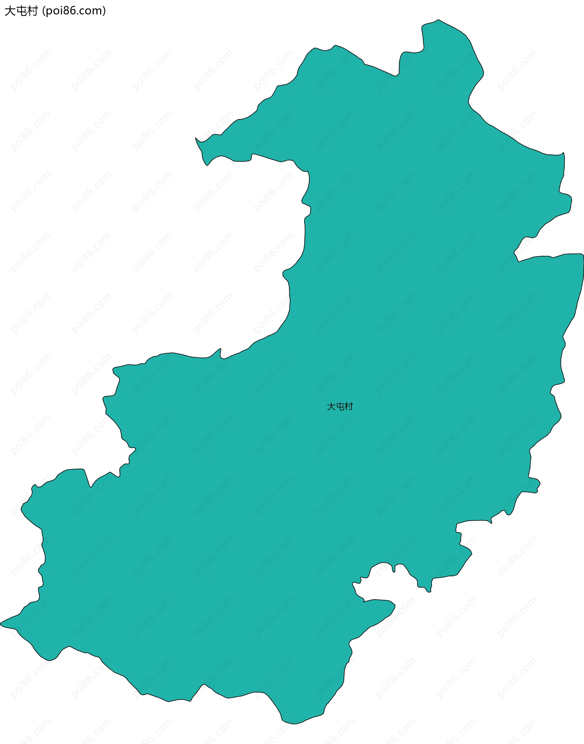 大屯村边界地图