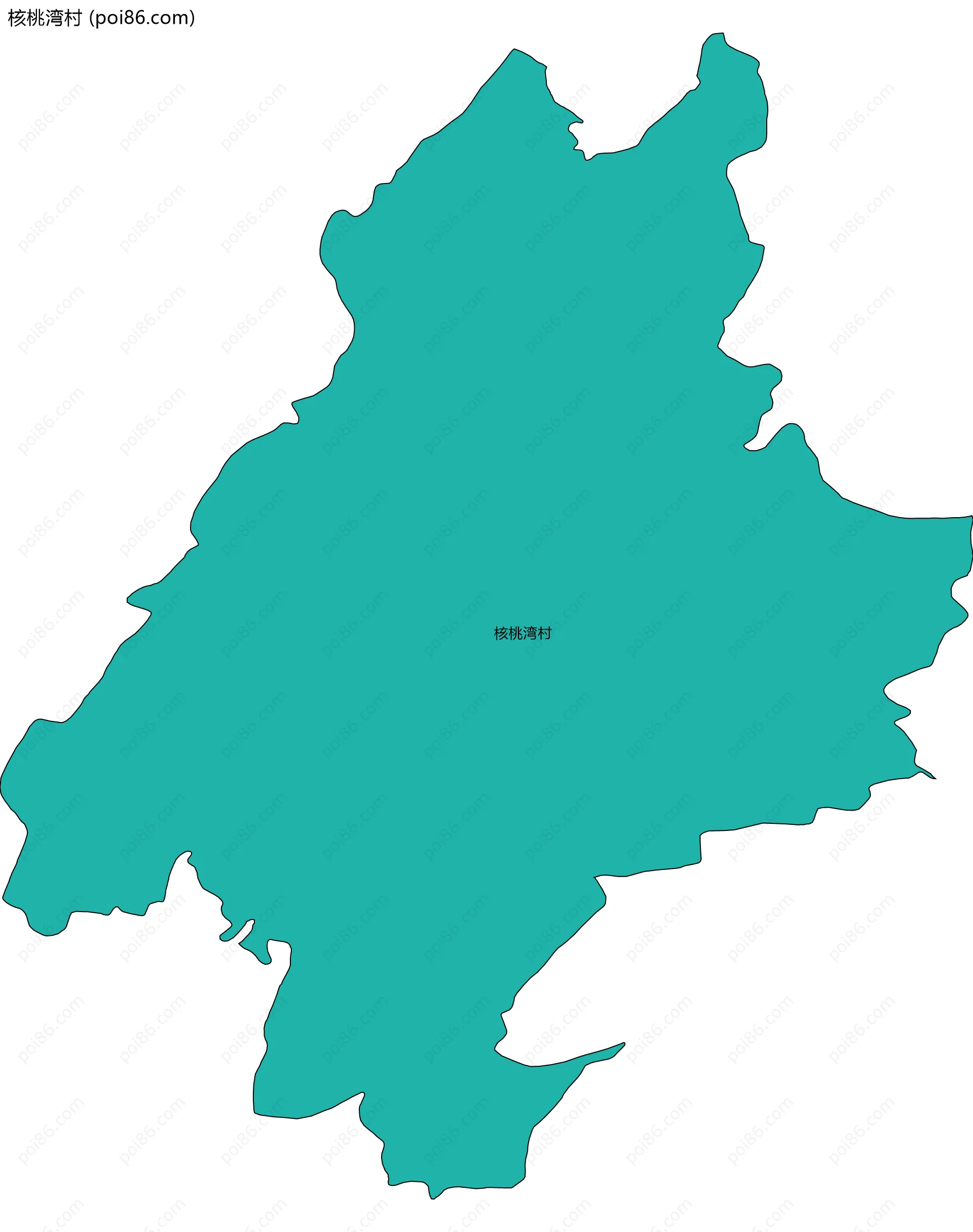 核桃湾村边界地图