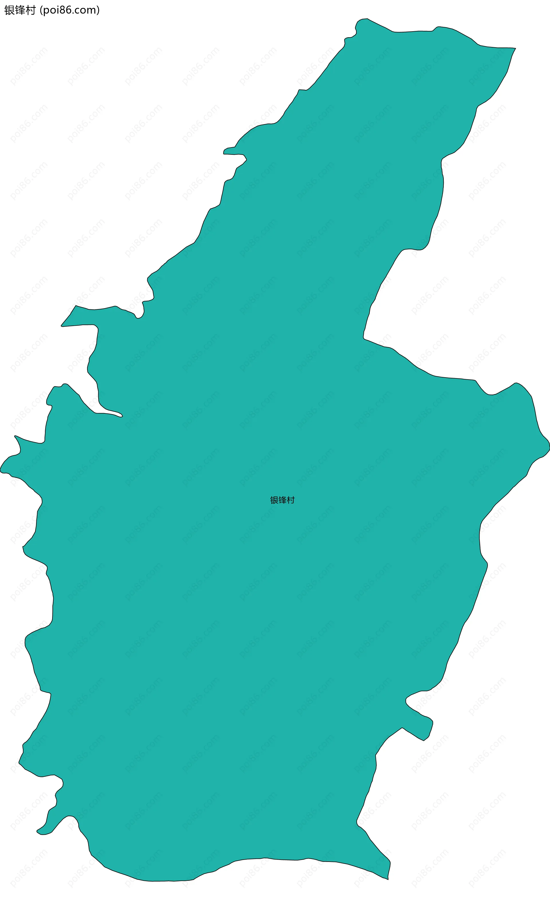 银锋村边界地图