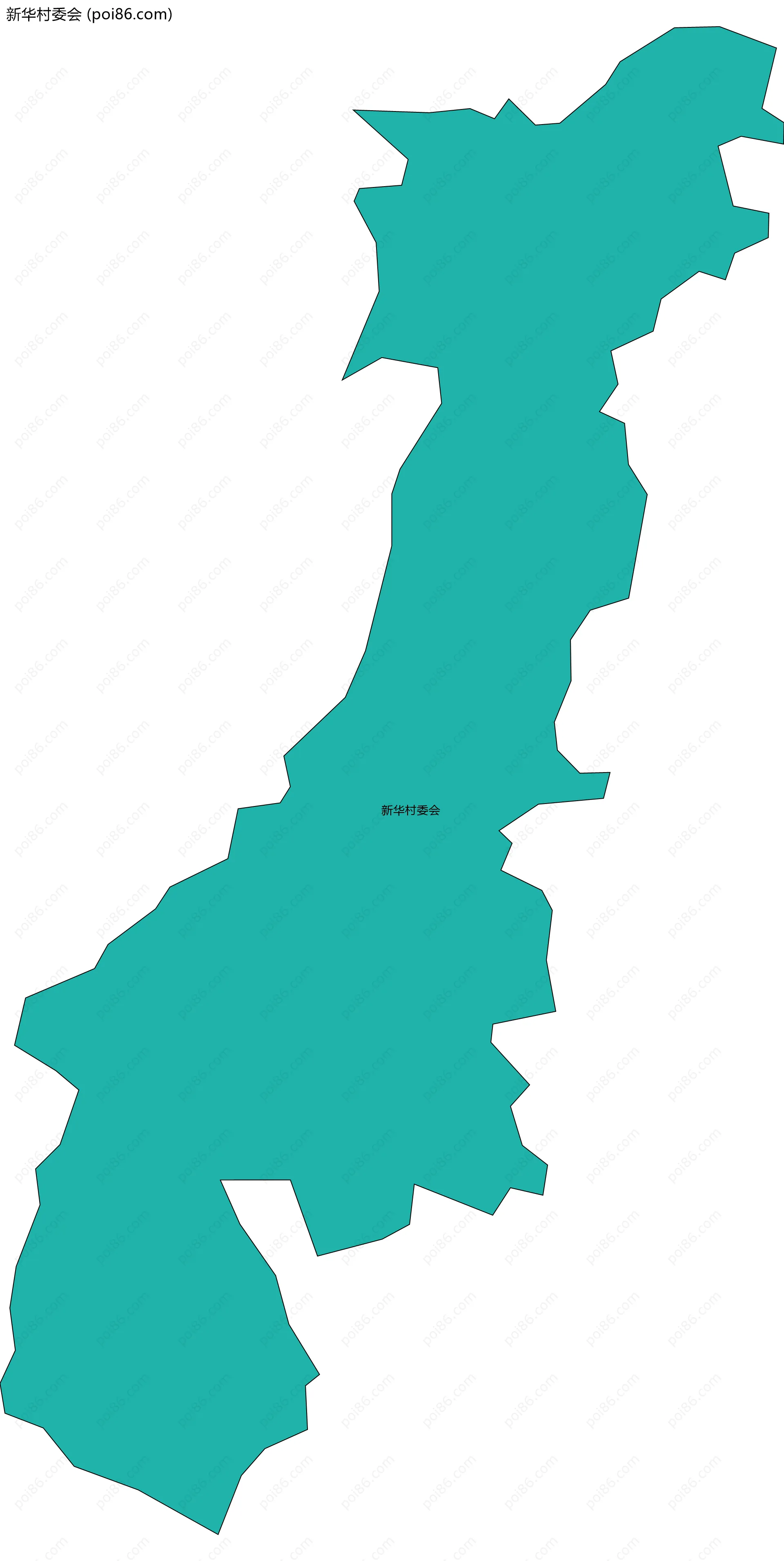 新华村委会边界地图