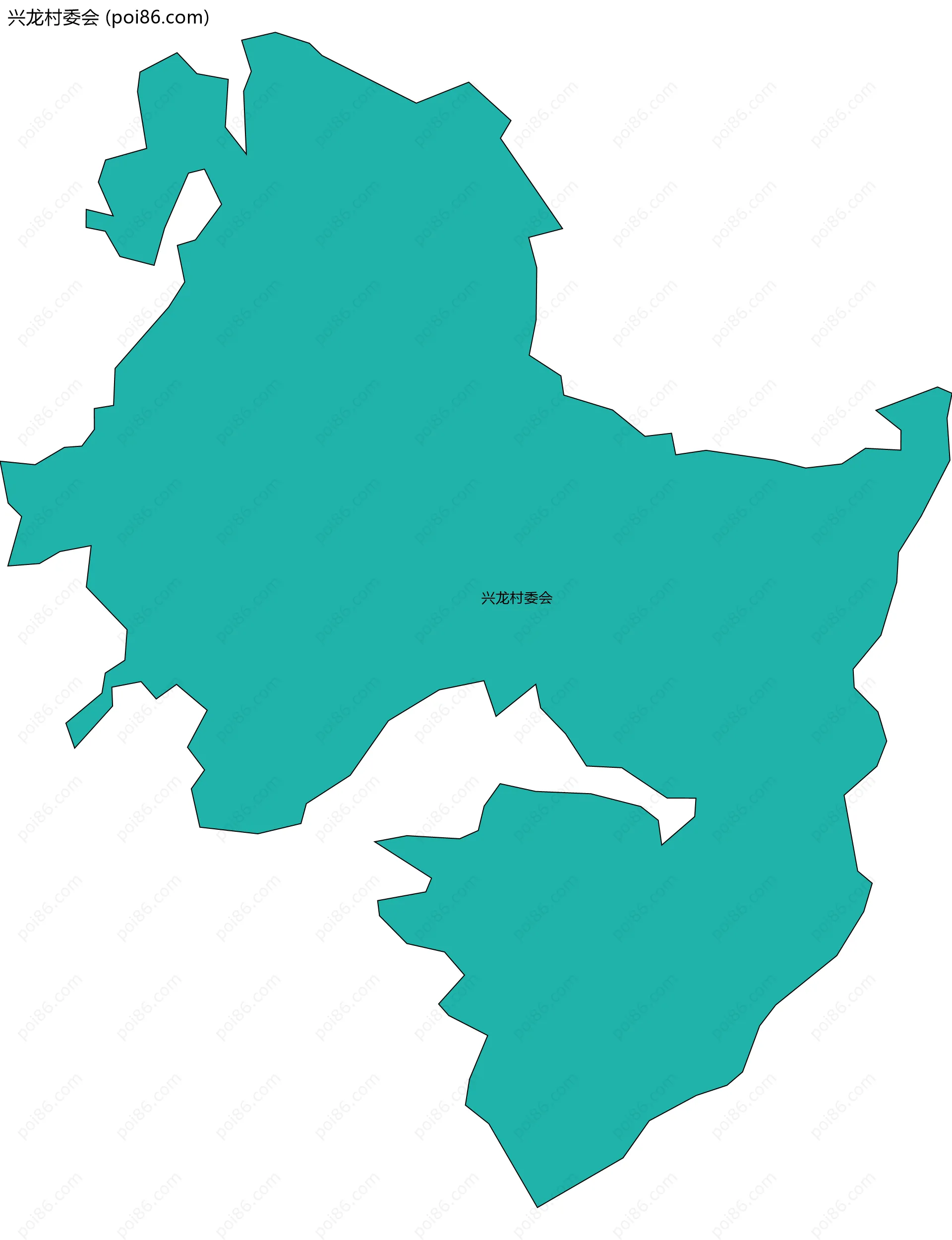 兴龙村委会边界地图