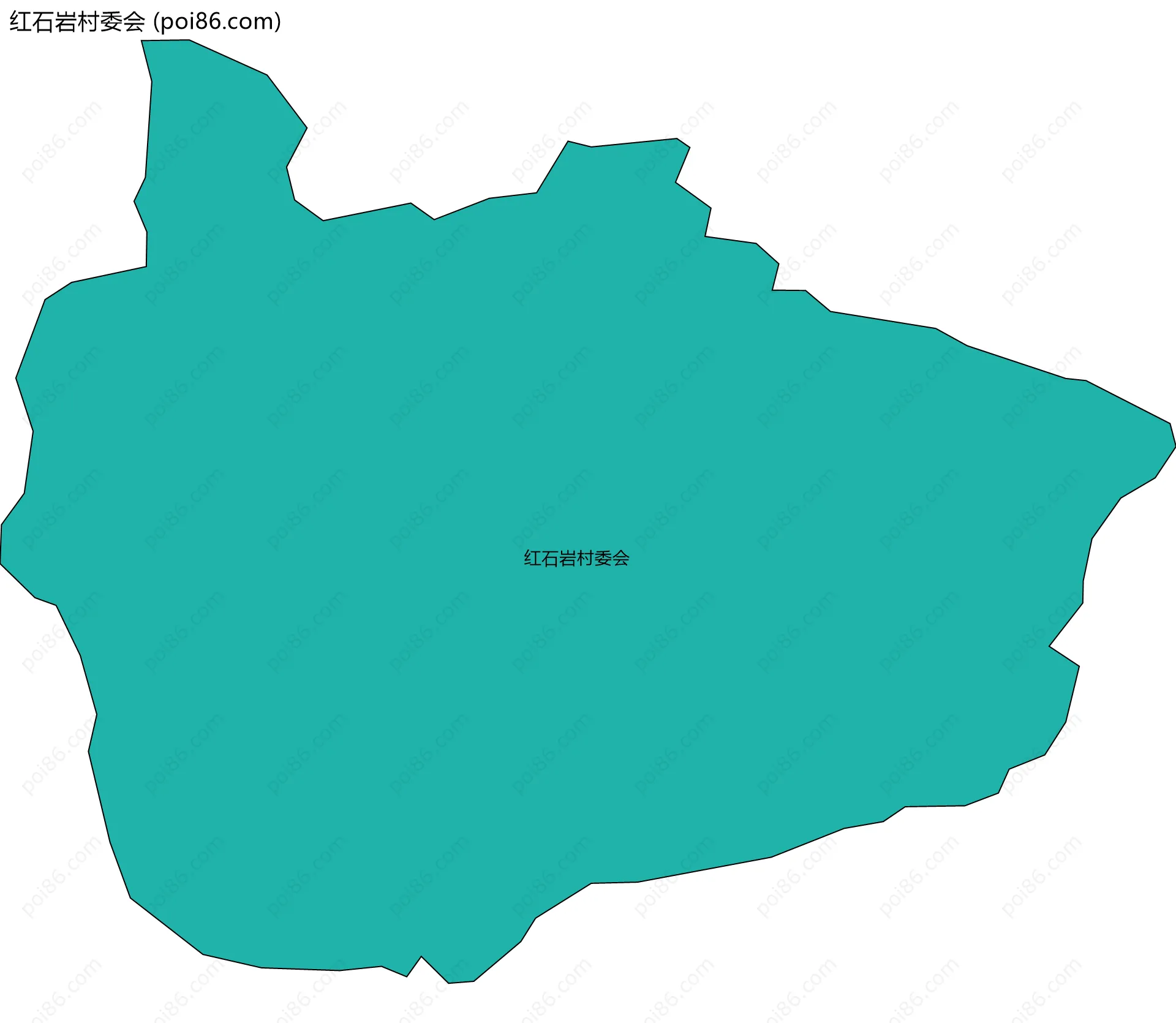 红石岩村委会边界地图