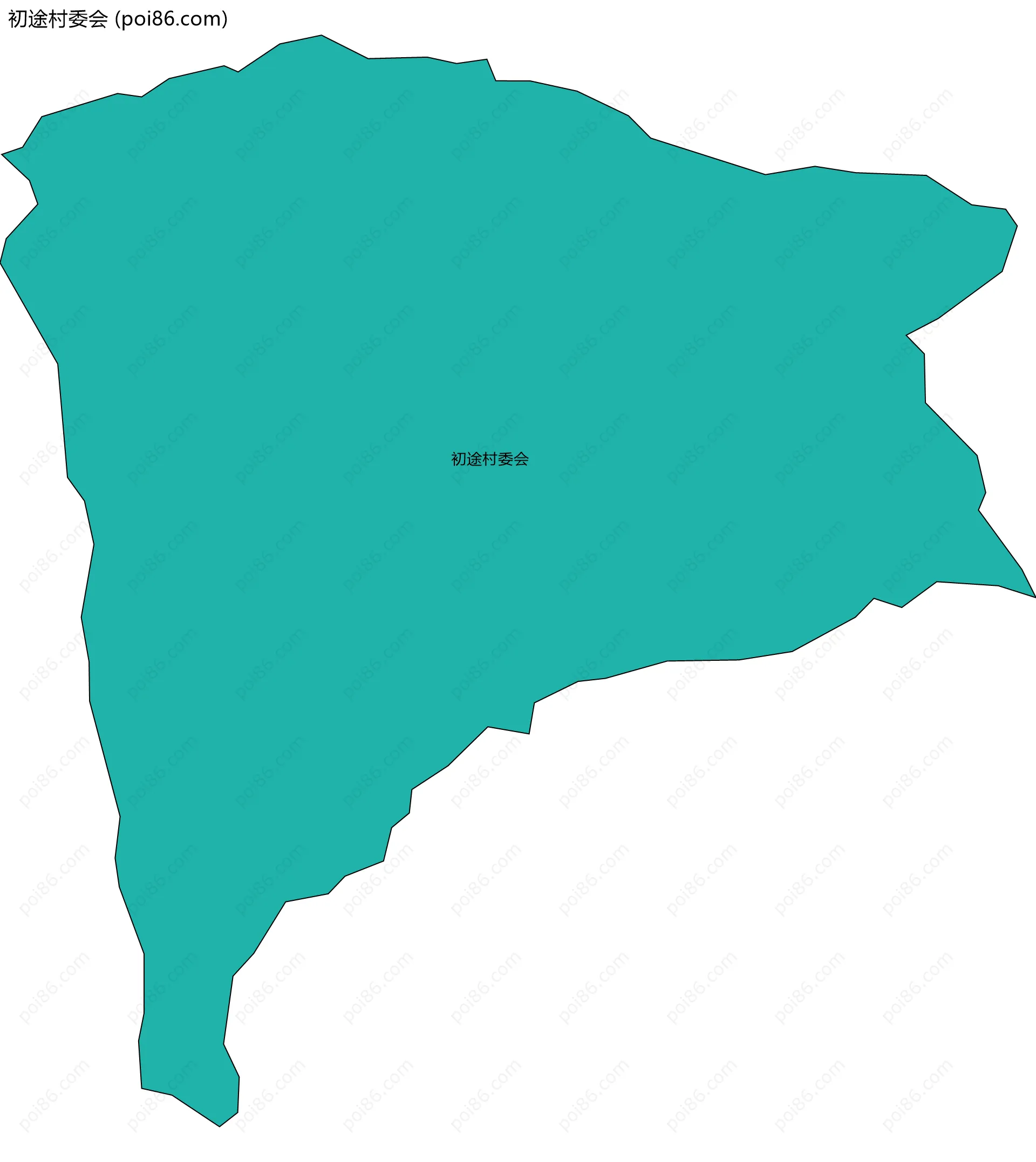 初途村委会边界地图