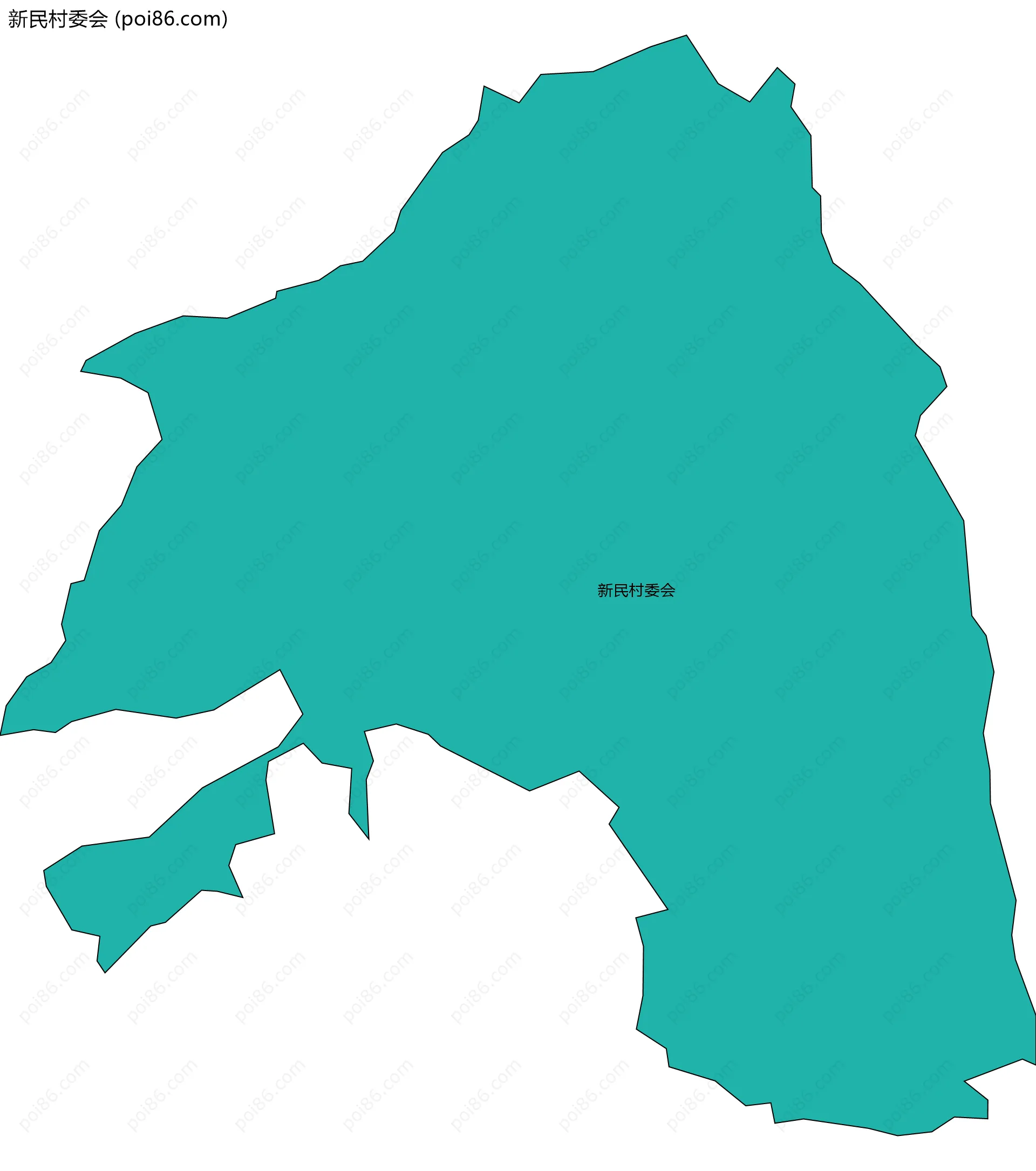 新民村委会边界地图