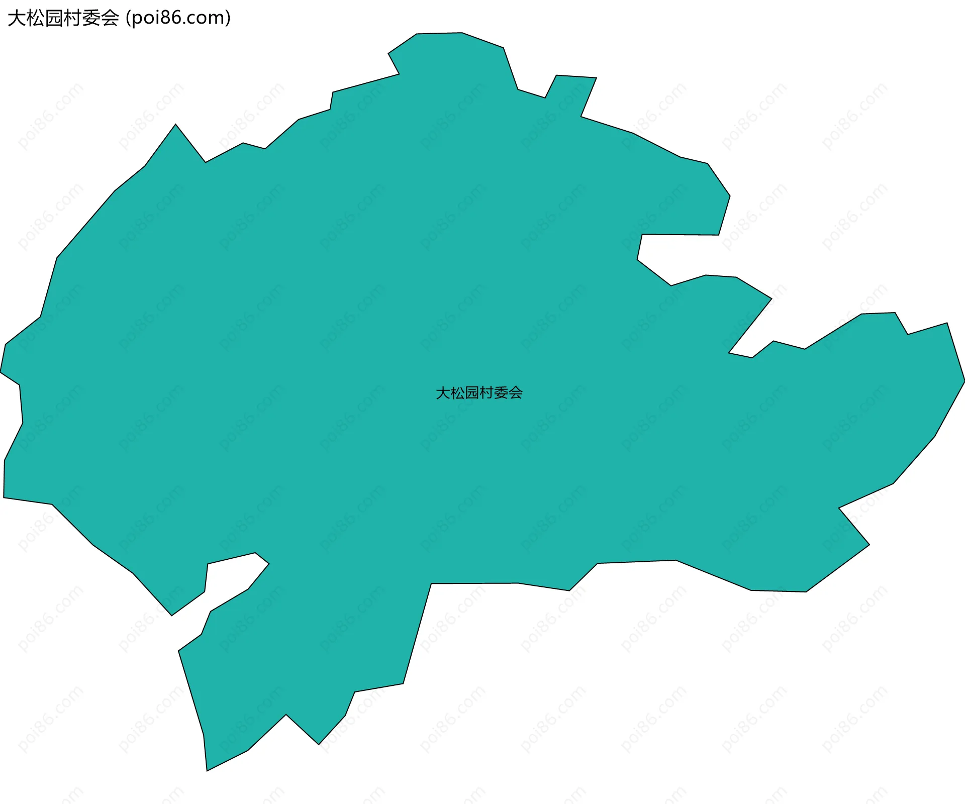 大松园村委会边界地图