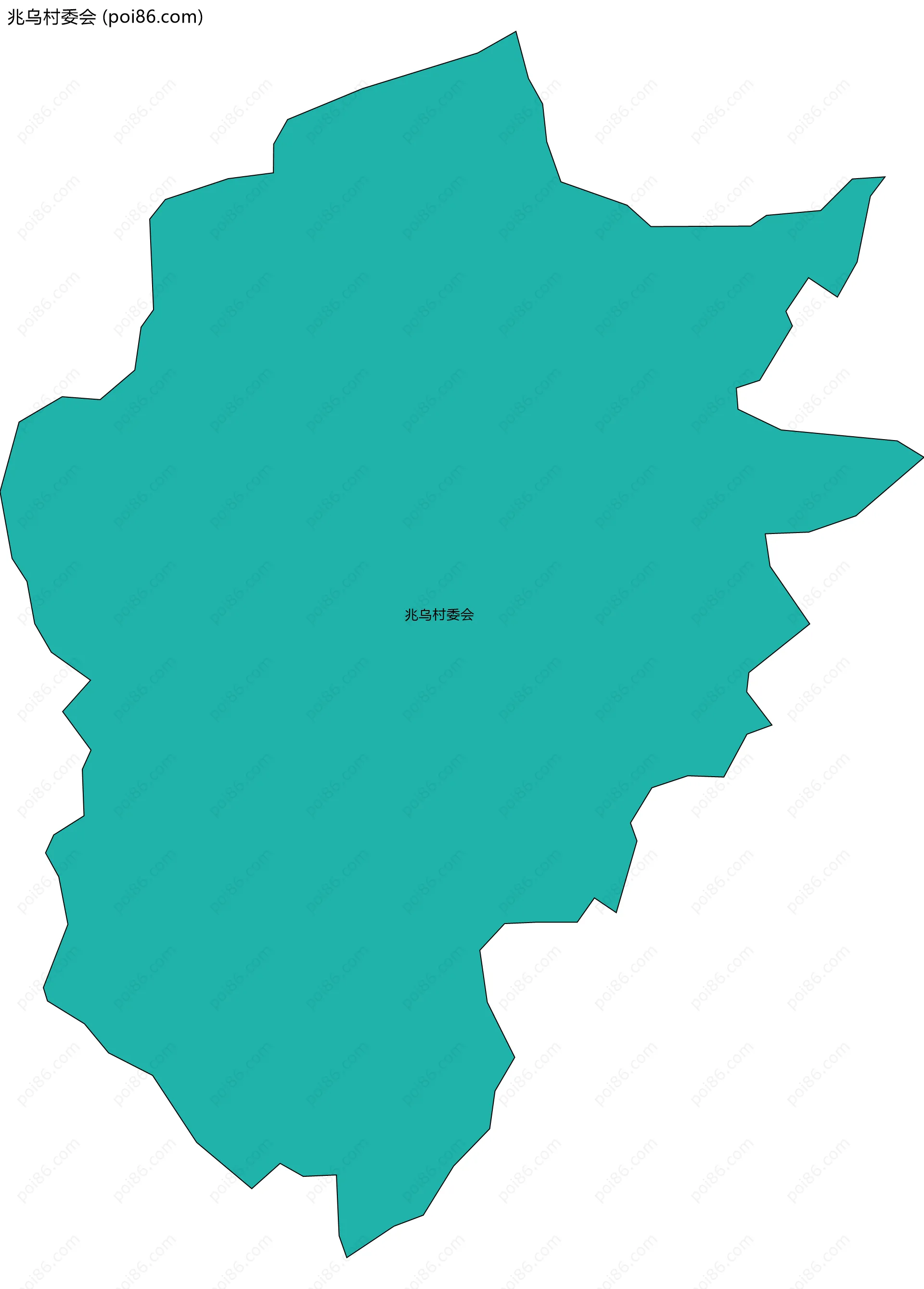 兆乌村委会边界地图