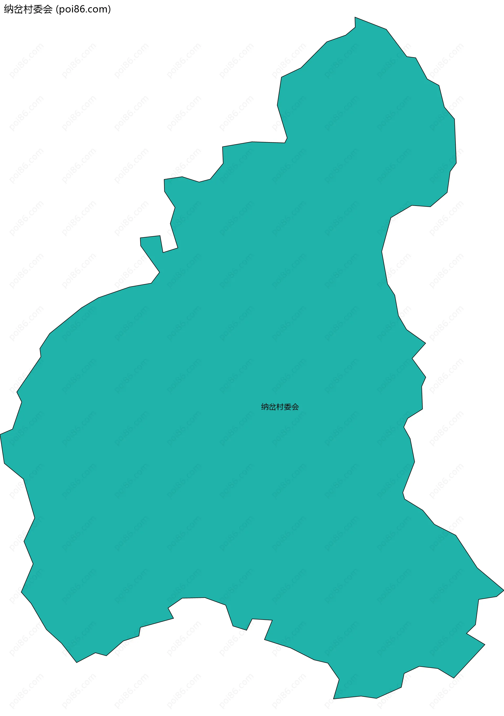 纳岔村委会边界地图