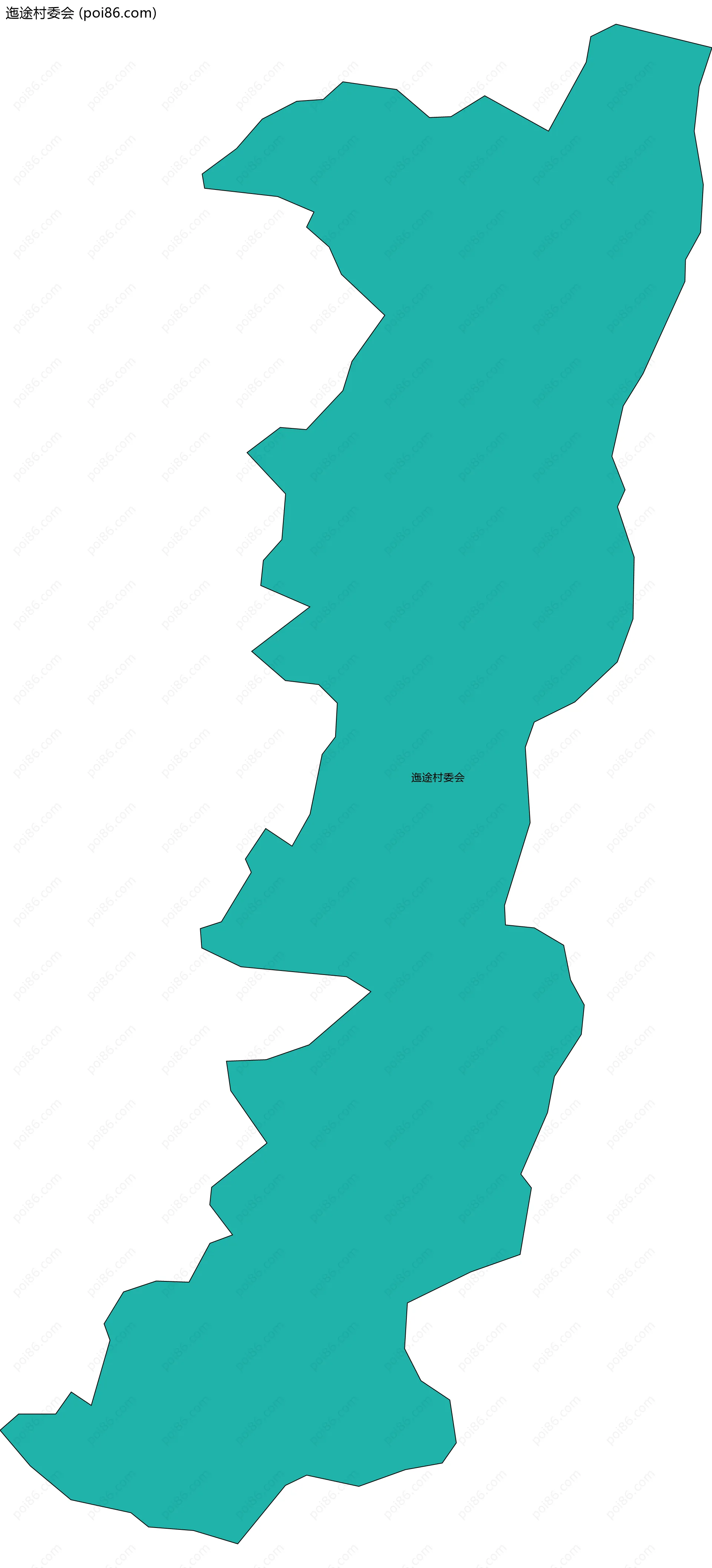 迤途村委会边界地图