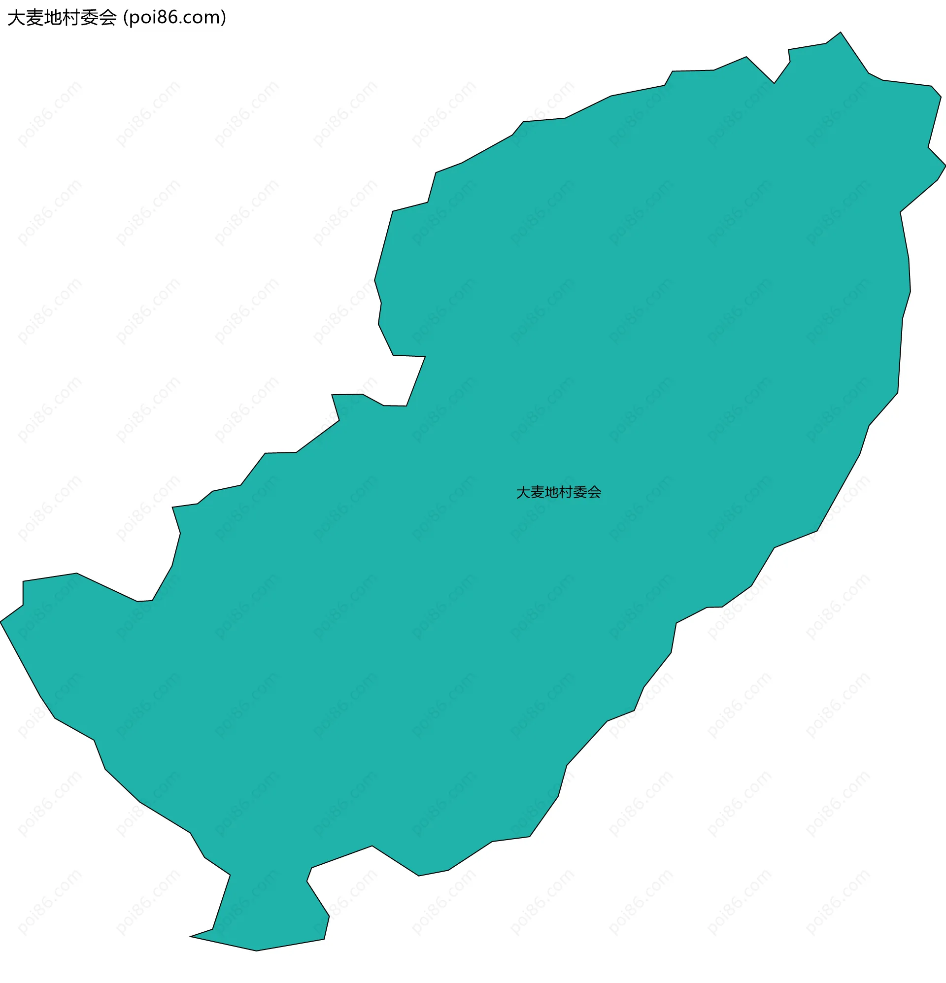 大麦地村委会边界地图