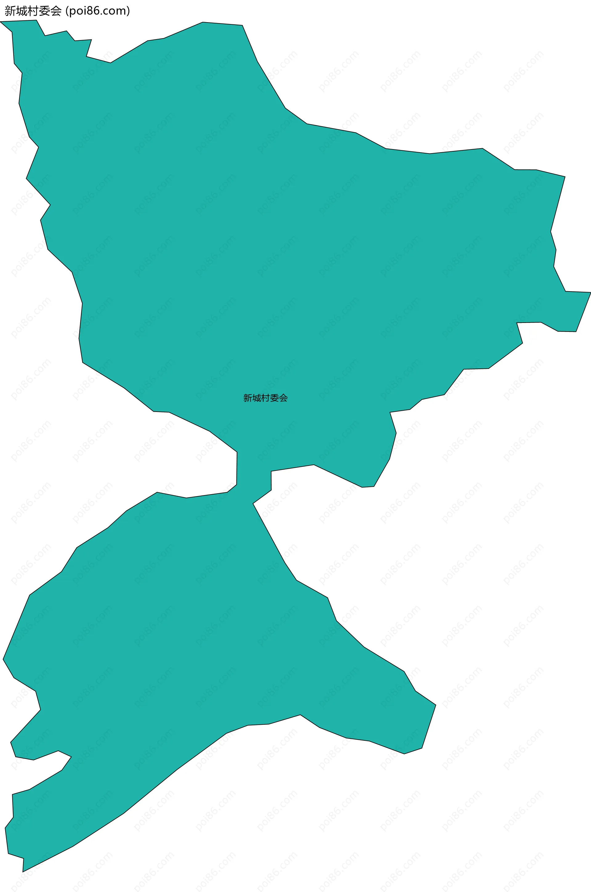 新城村委会边界地图