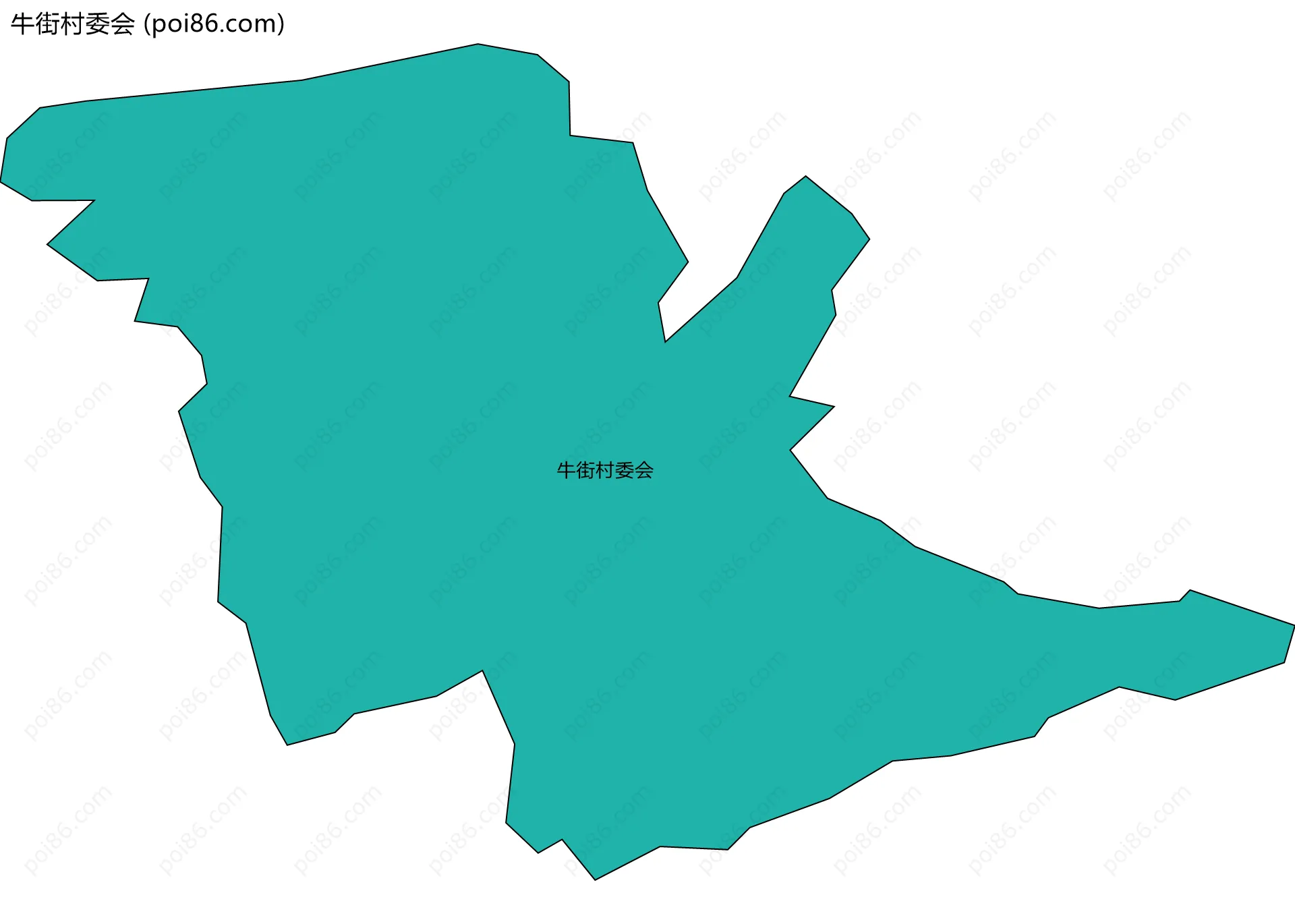 牛街村委会边界地图