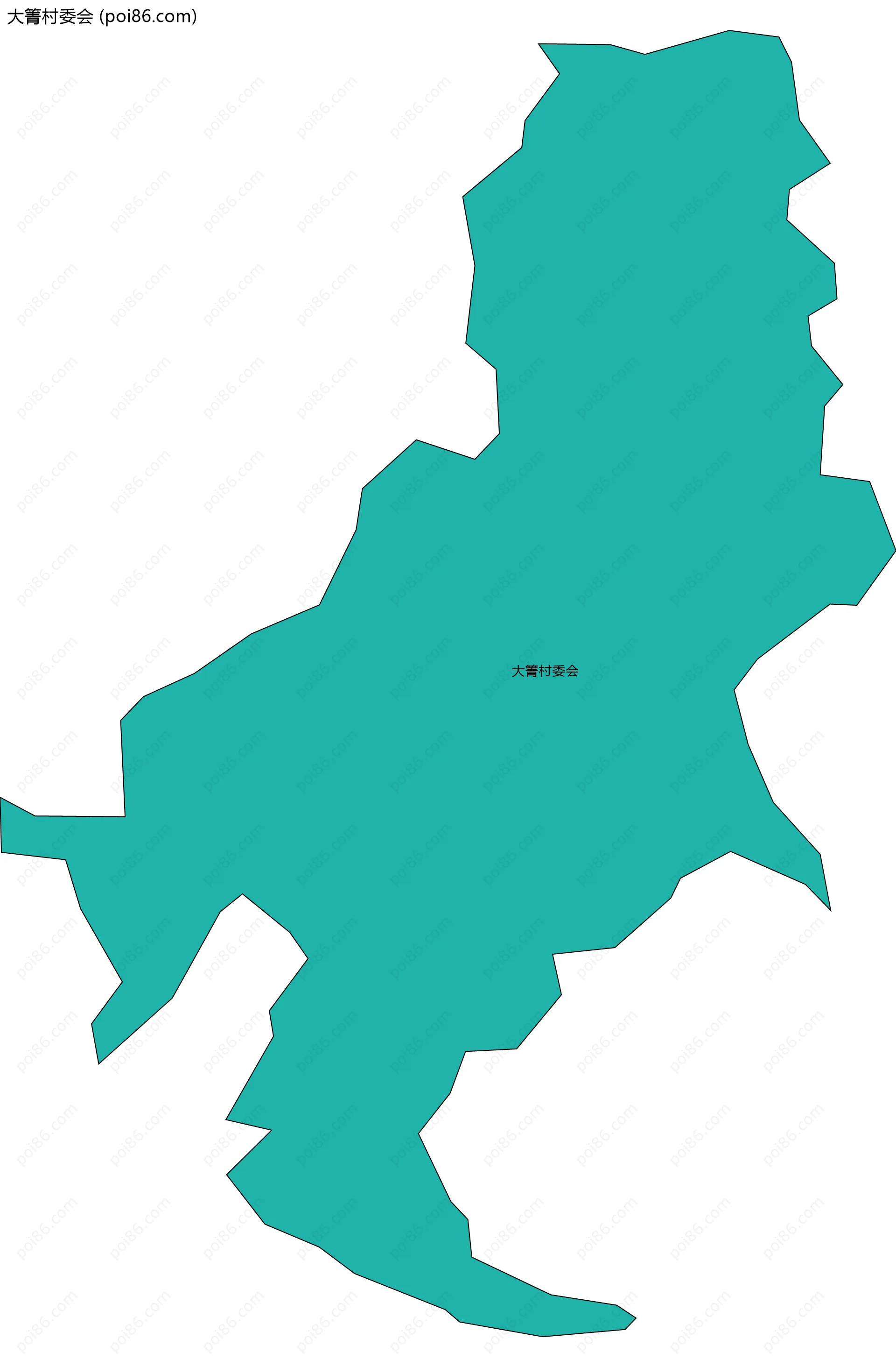 大箐村委会边界地图