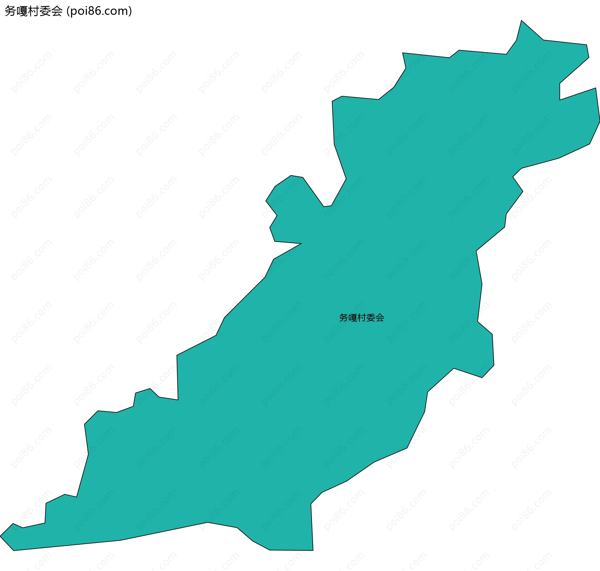 务嘎村委会边界地图