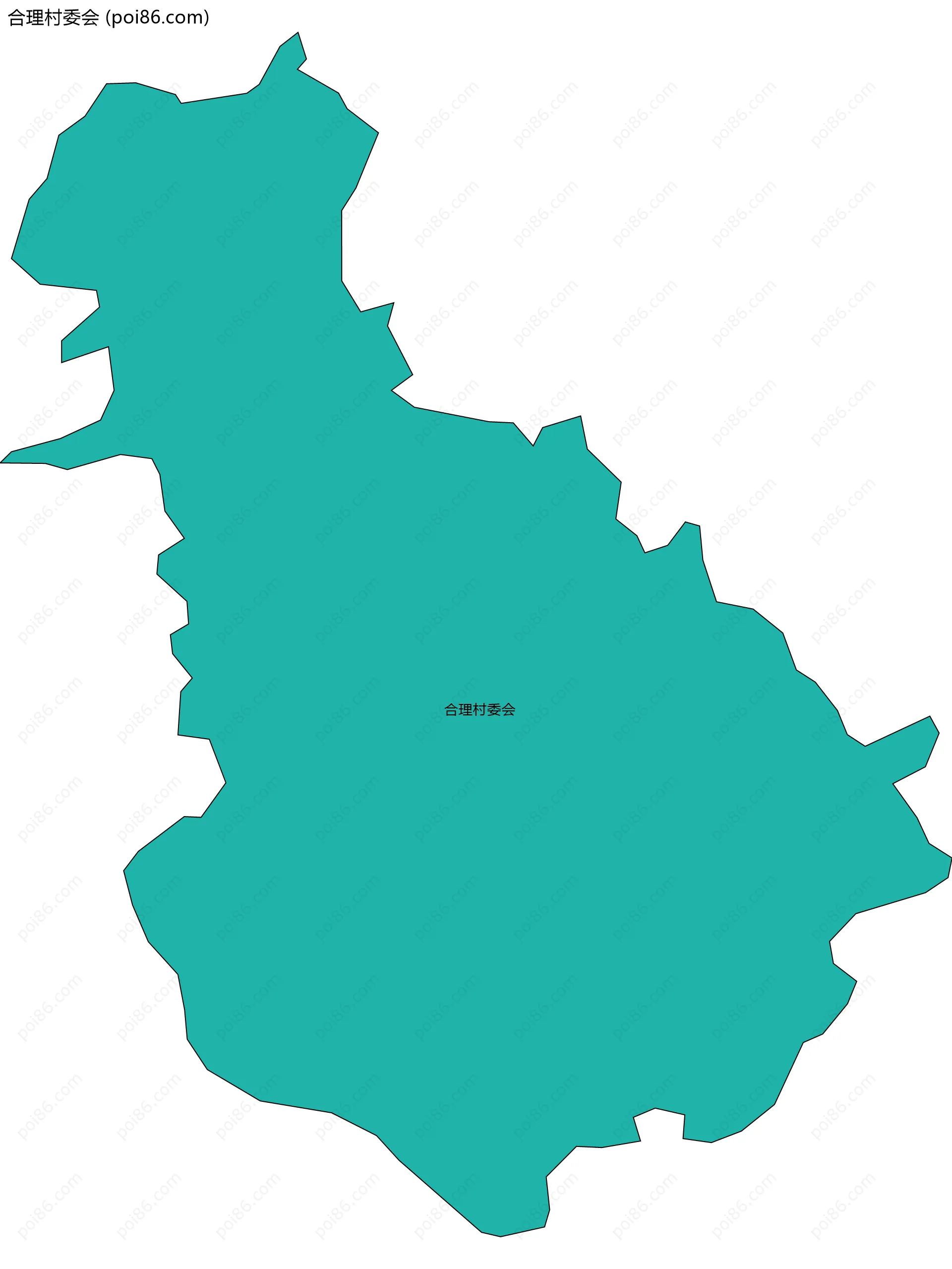 合理村委会边界地图