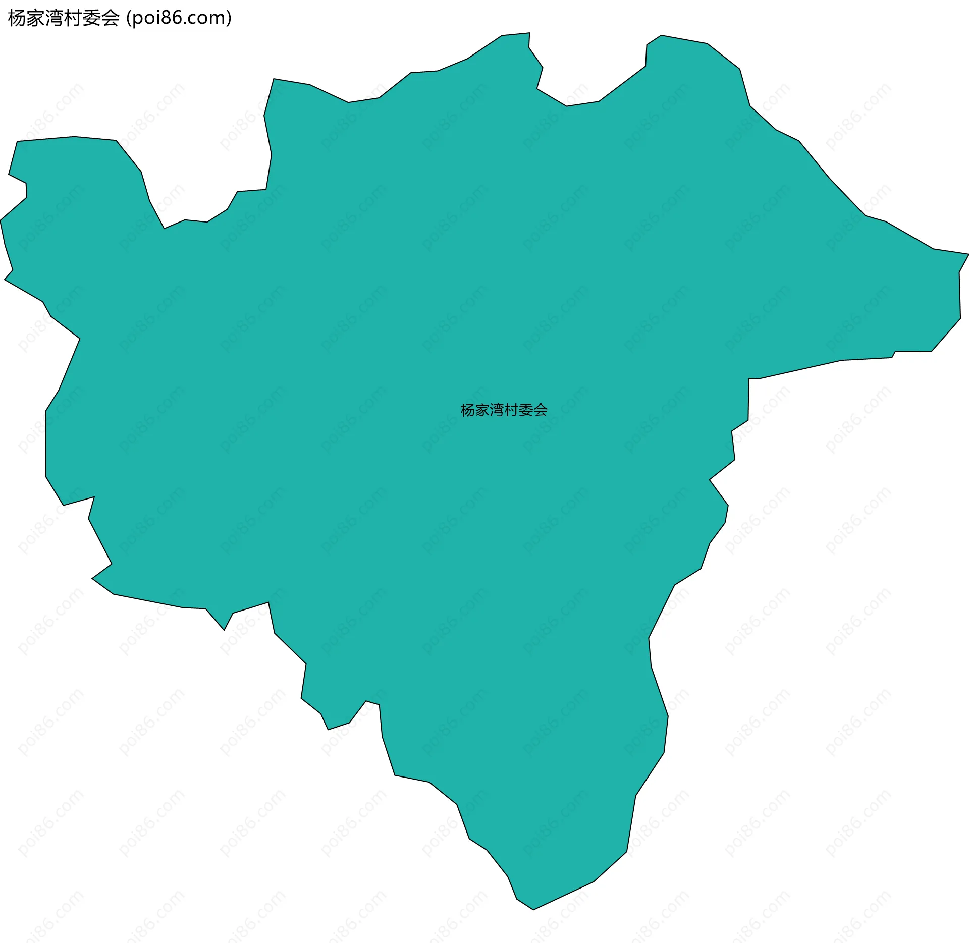 杨家湾村委会边界地图