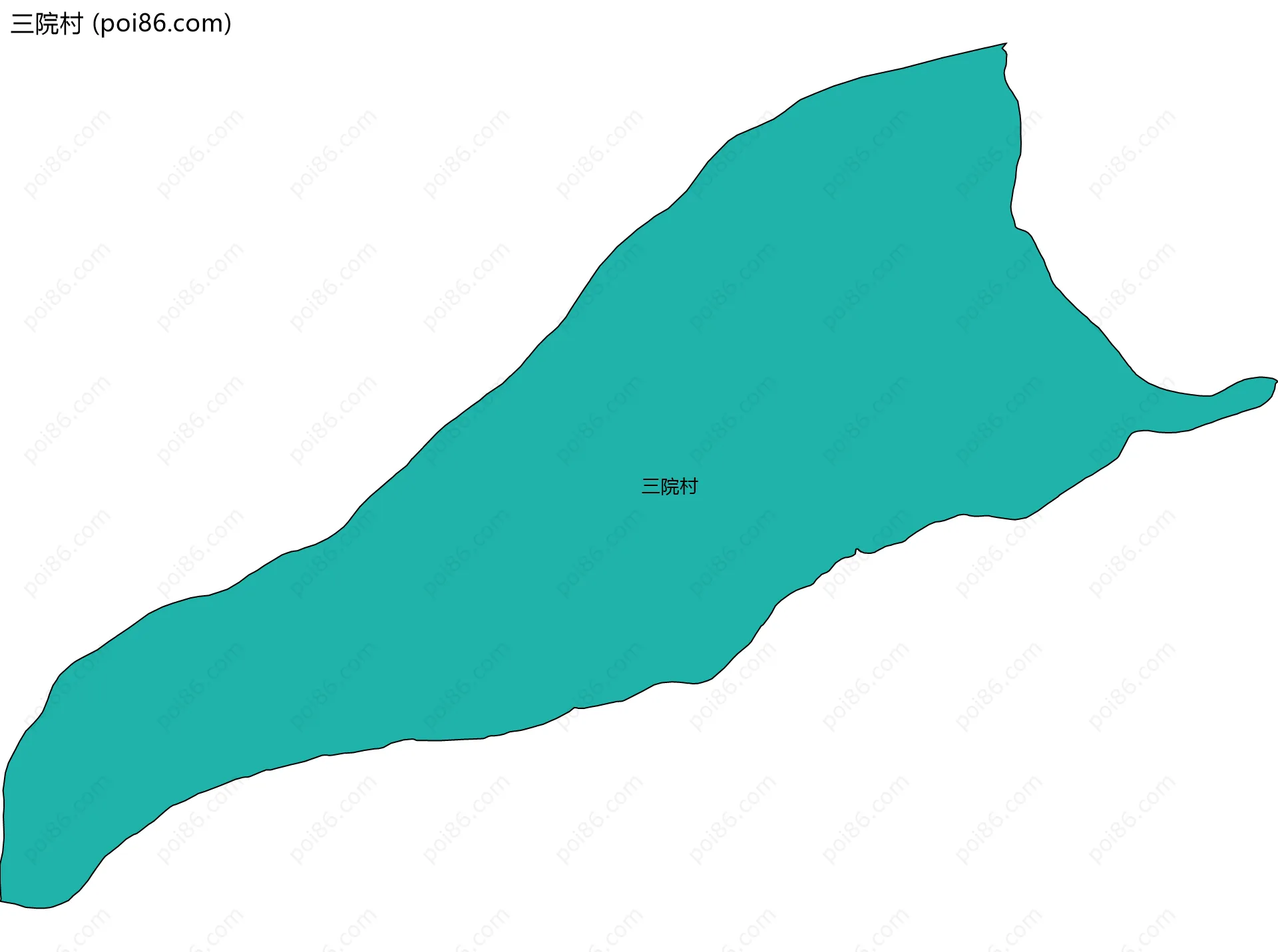 三院村边界地图