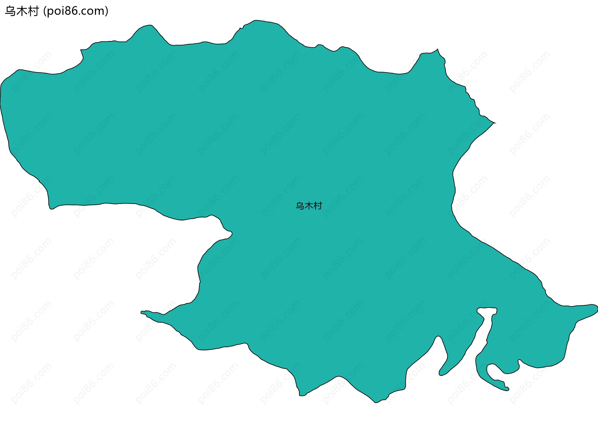 乌木村边界地图