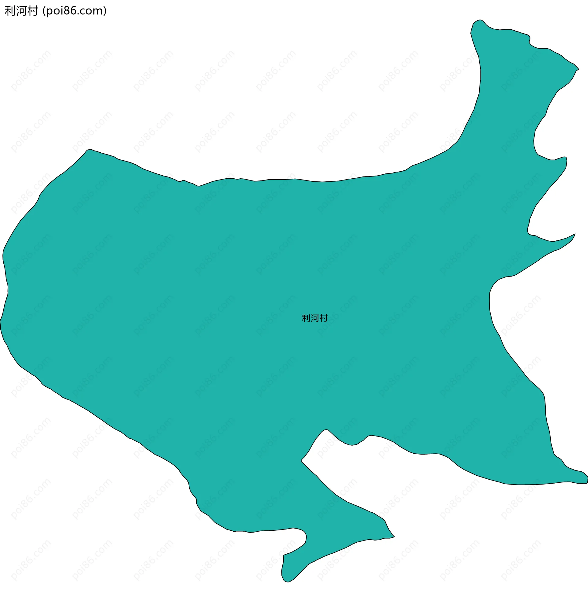 利河村边界地图