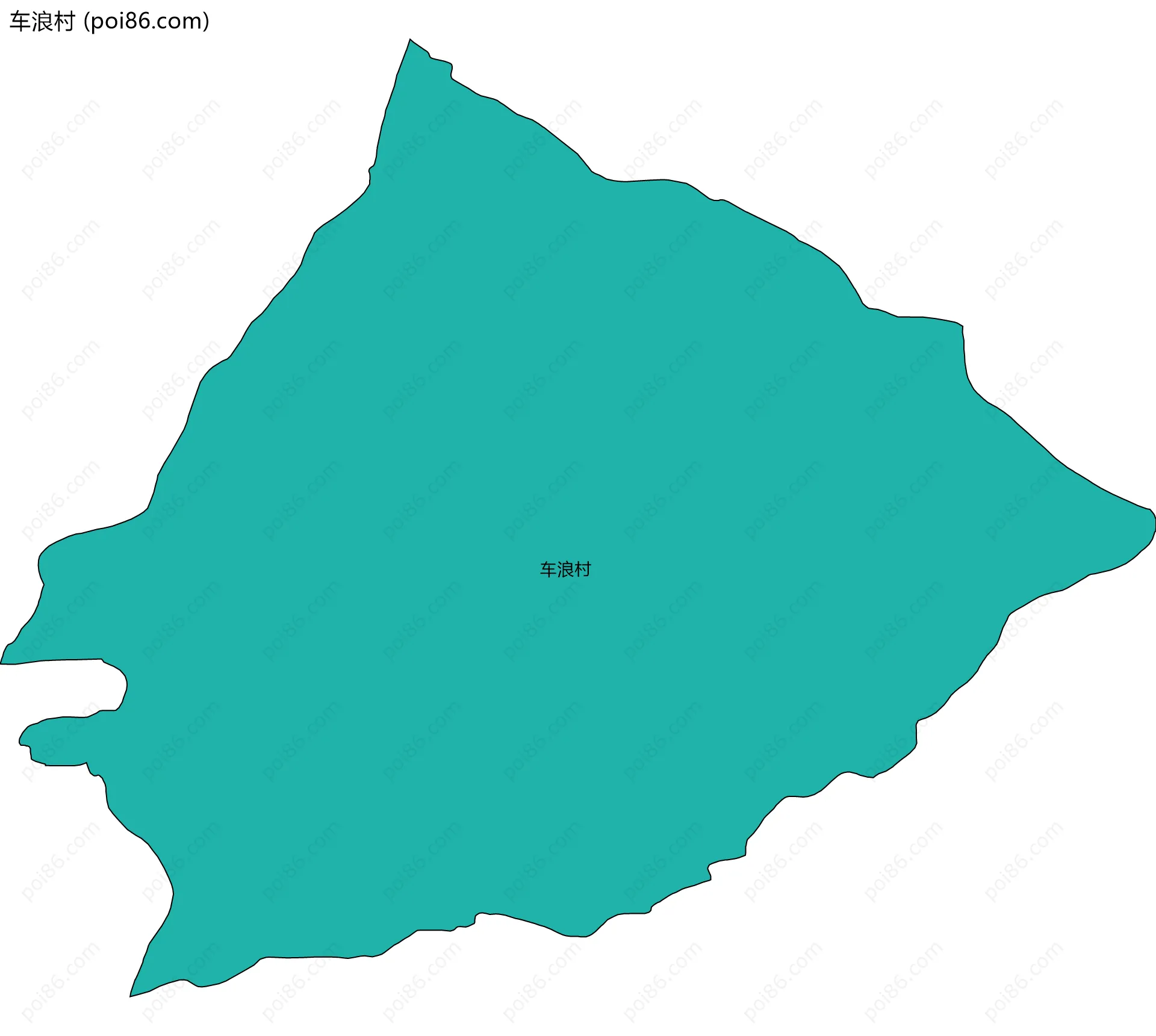 车浪村边界地图