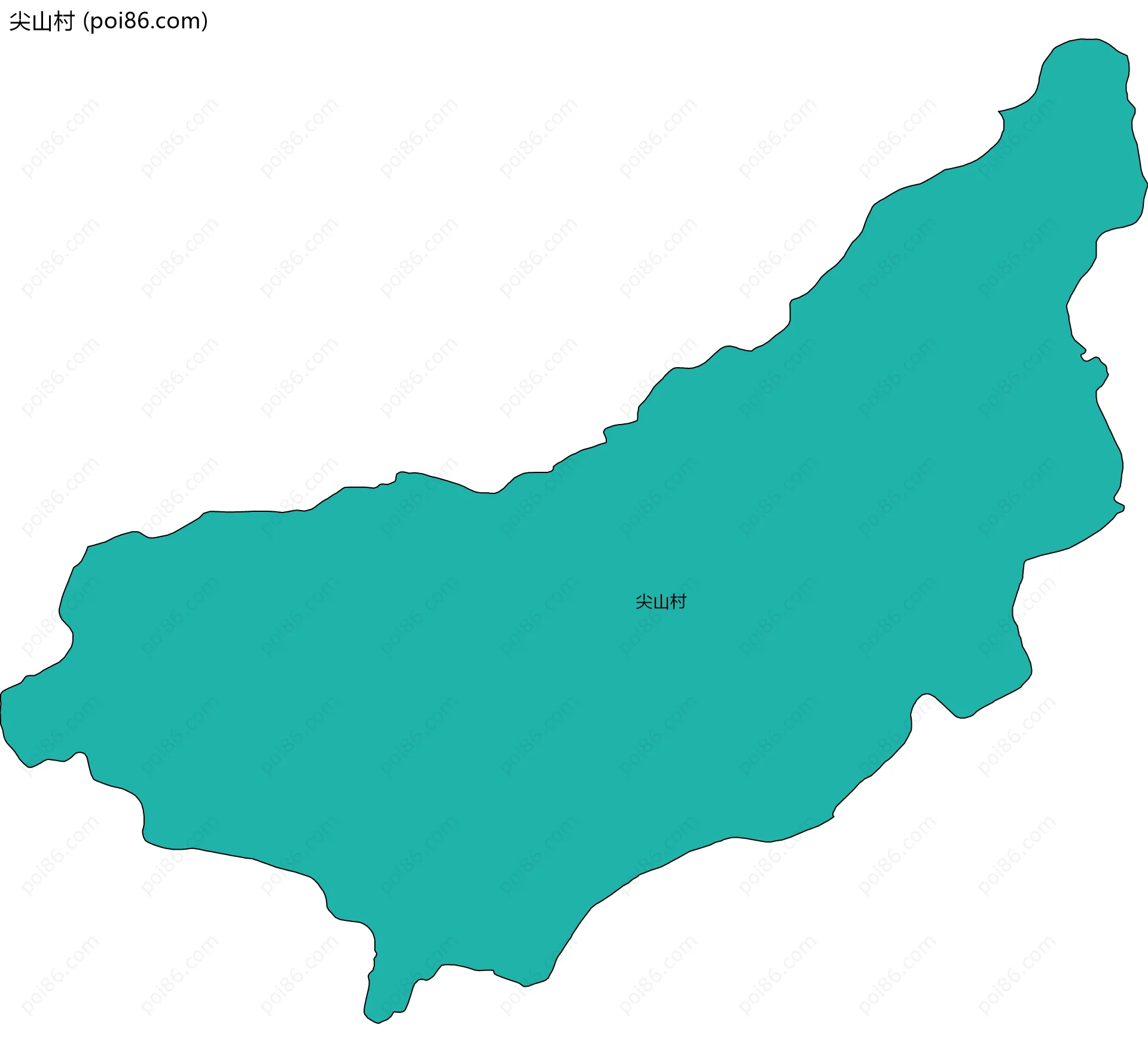 尖山村边界地图