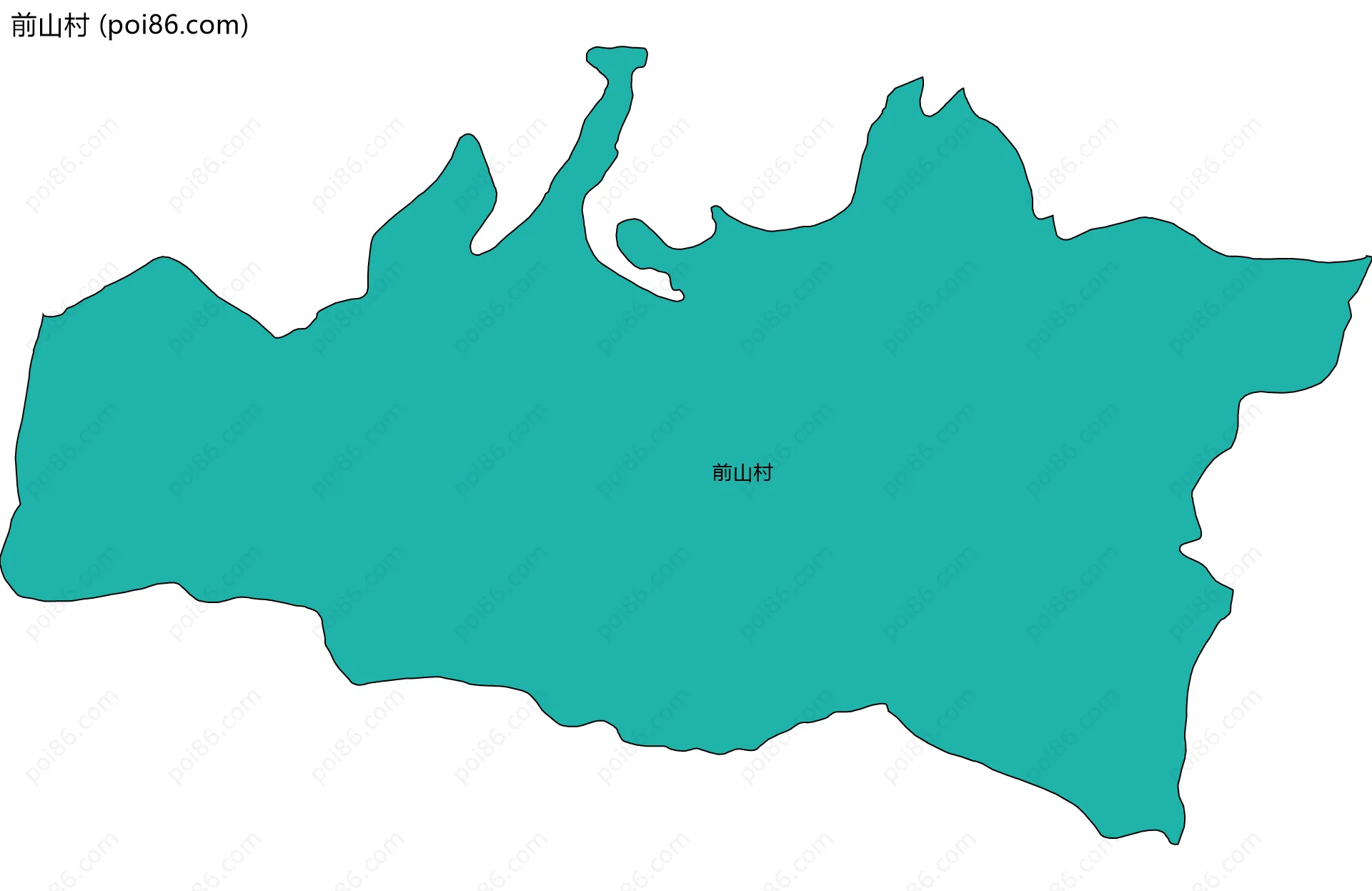 前山村边界地图