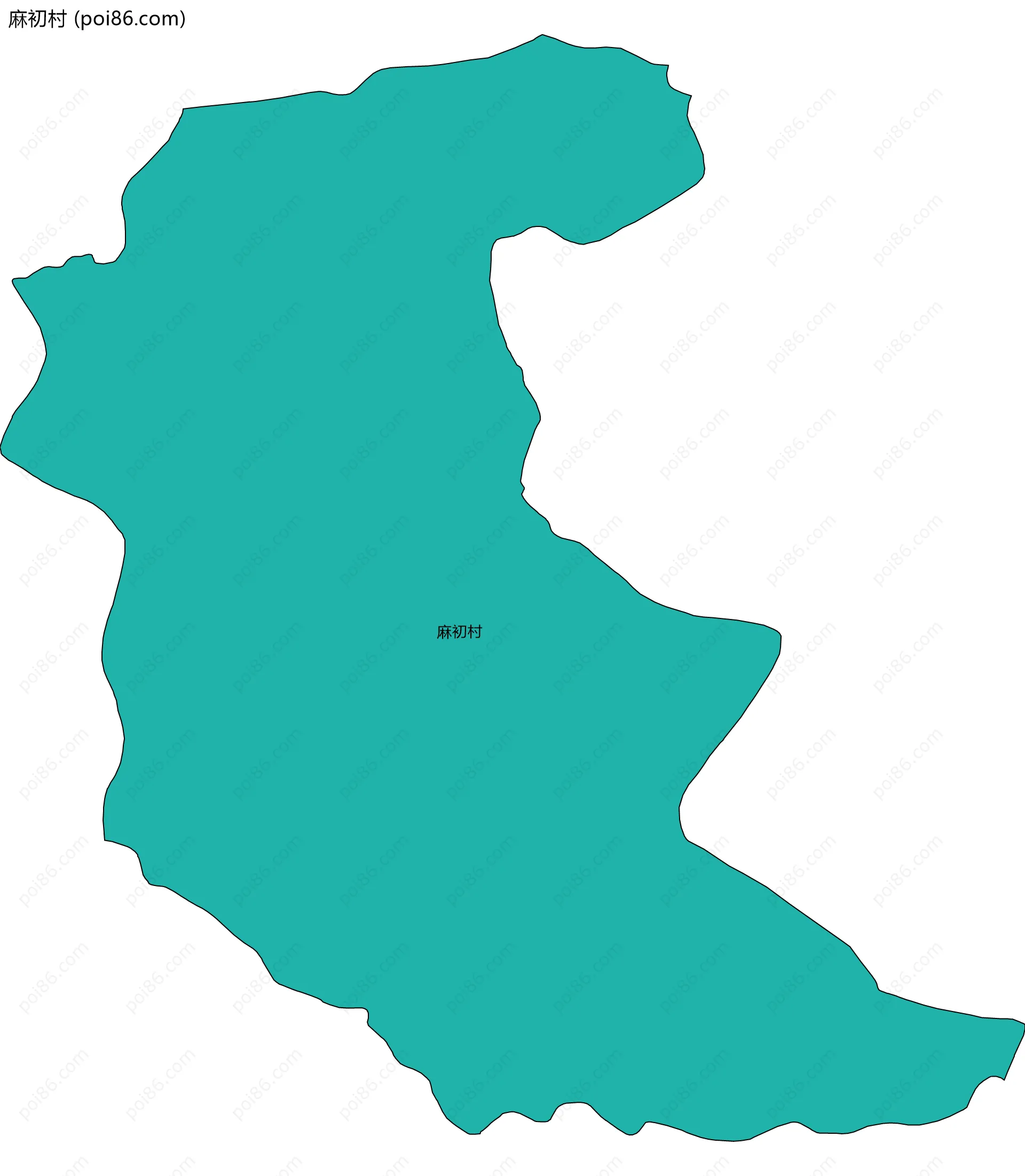 麻初村边界地图