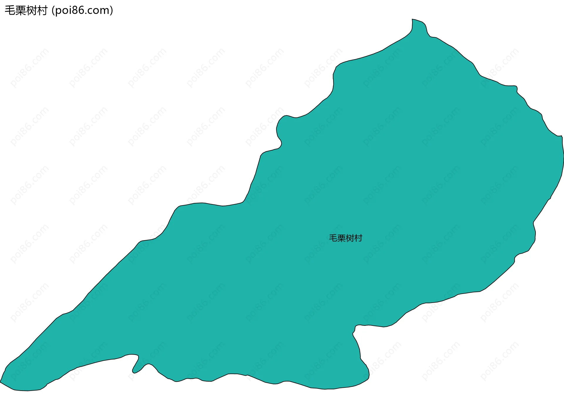 毛栗树村边界地图