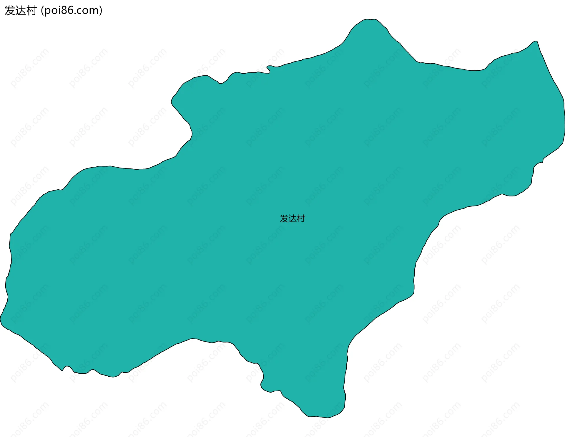 发达村边界地图