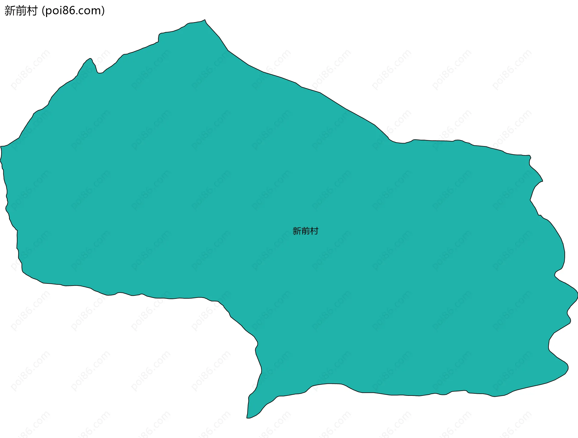 新前村边界地图