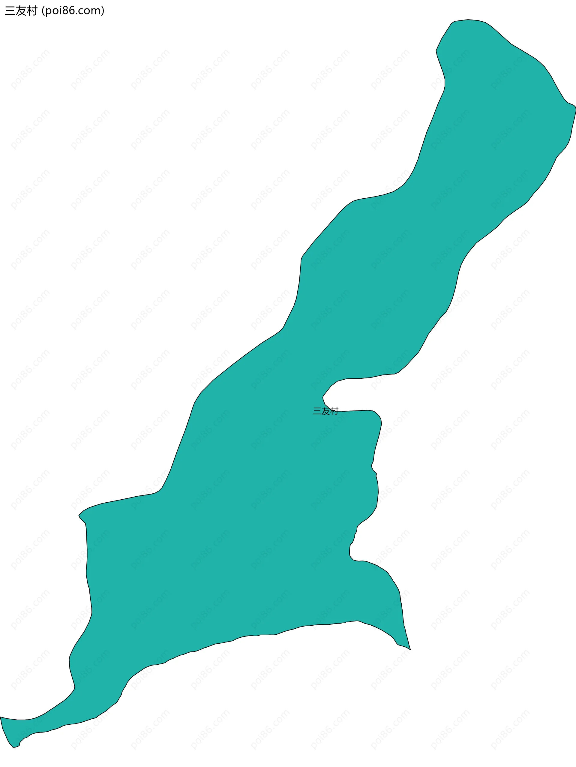 三友村边界地图