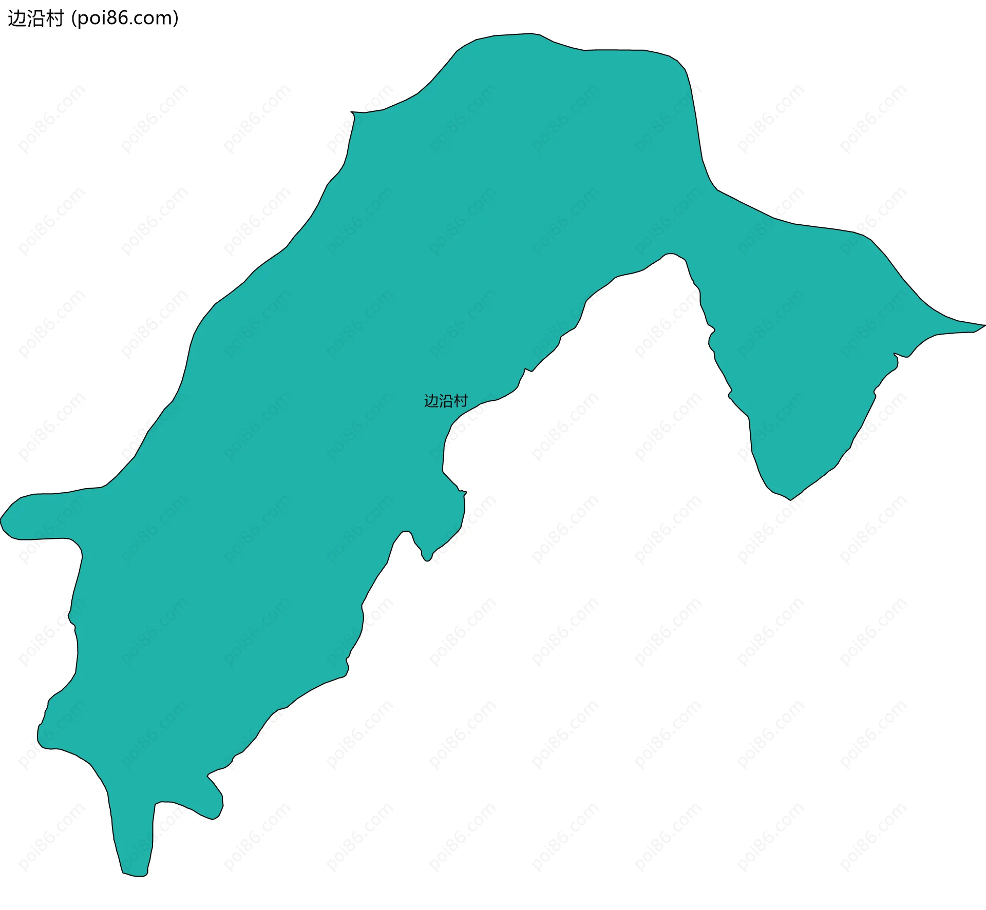 边沿村边界地图