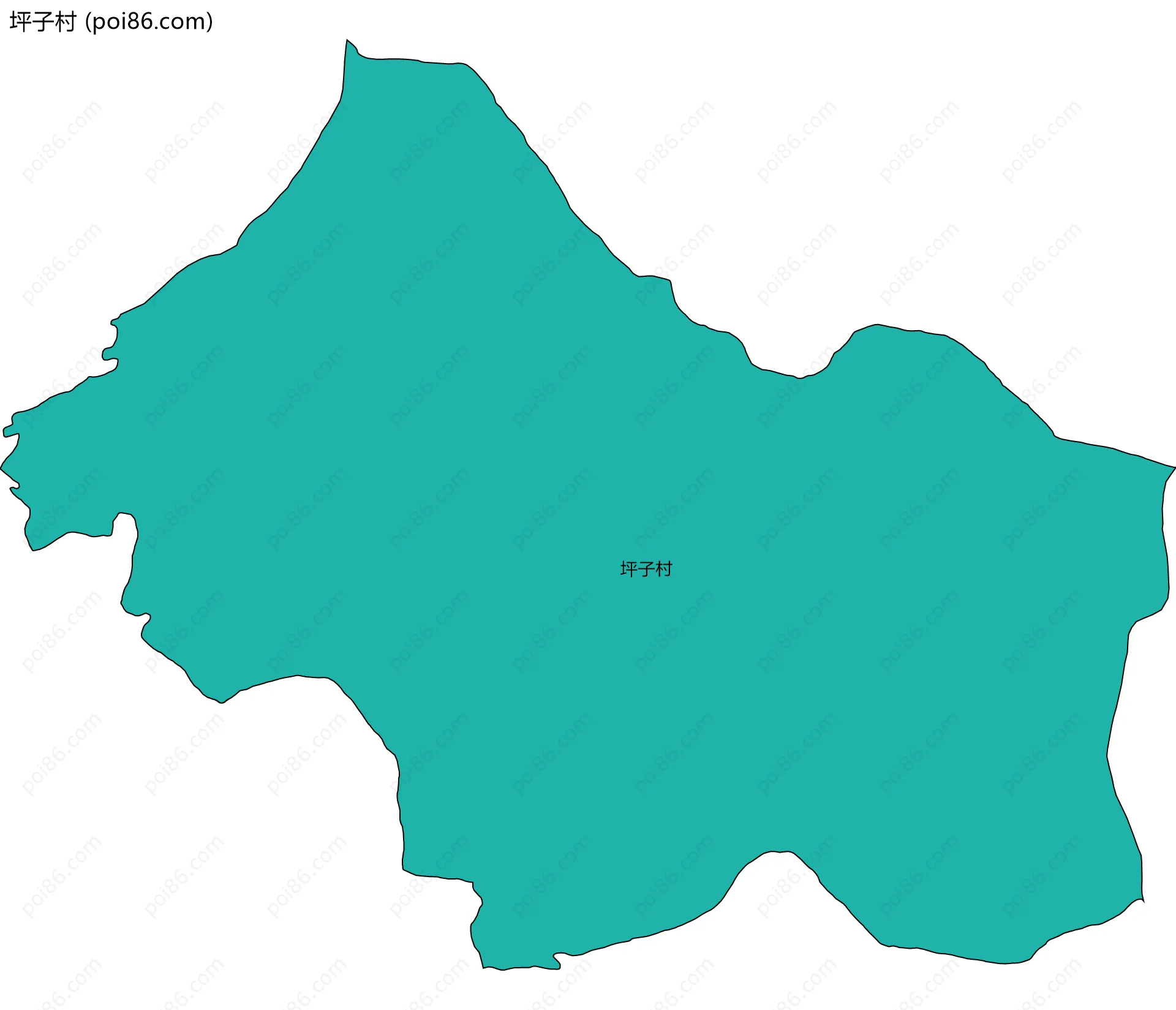 坪子村边界地图