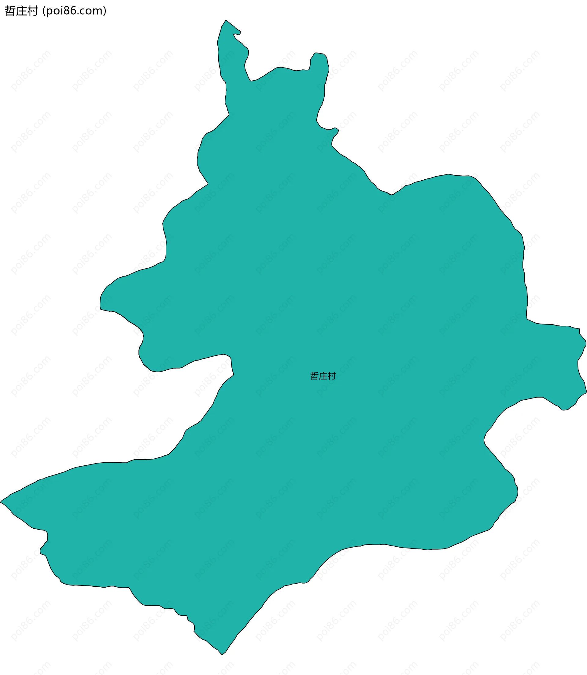 哲庄村边界地图