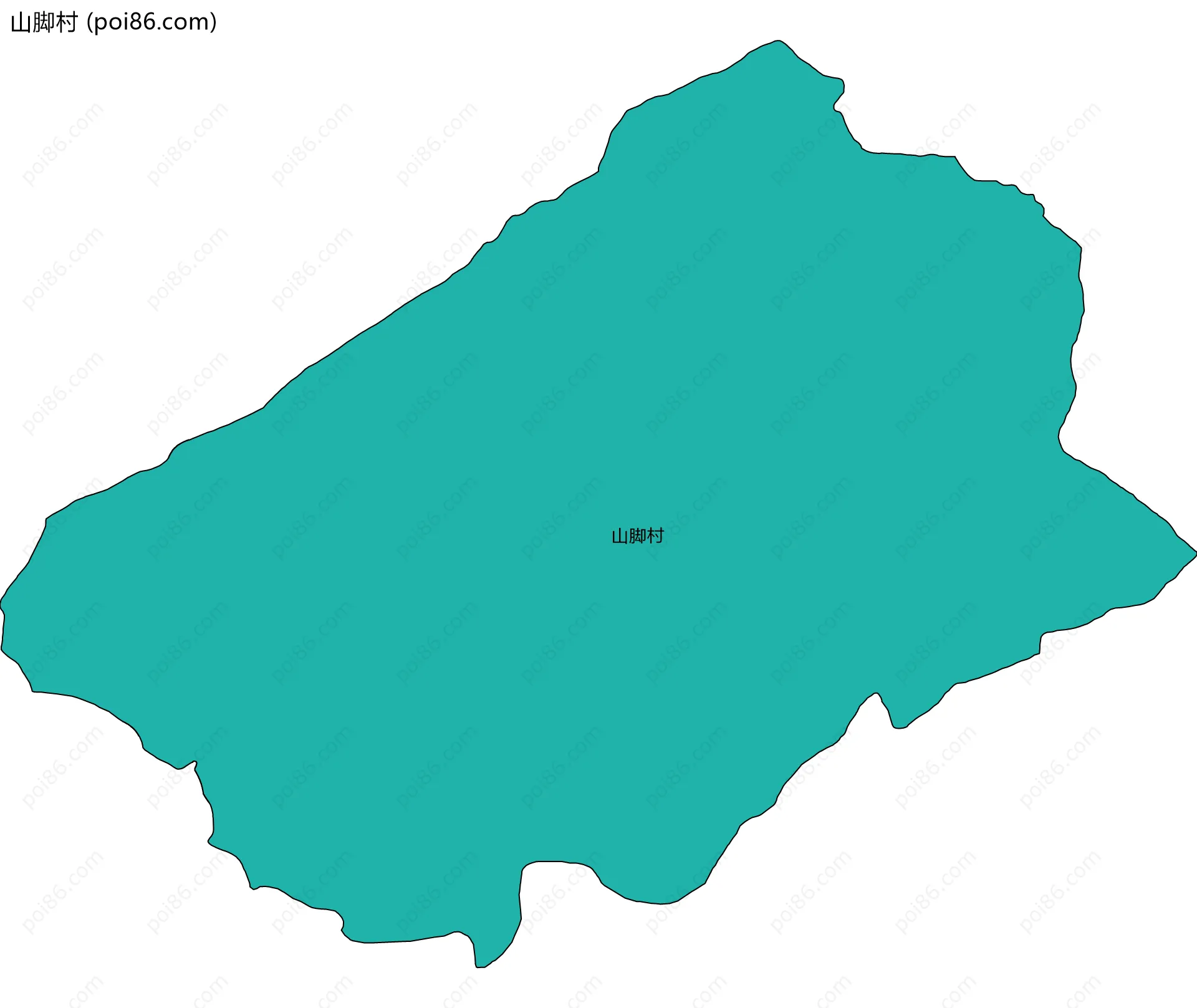 山脚村边界地图