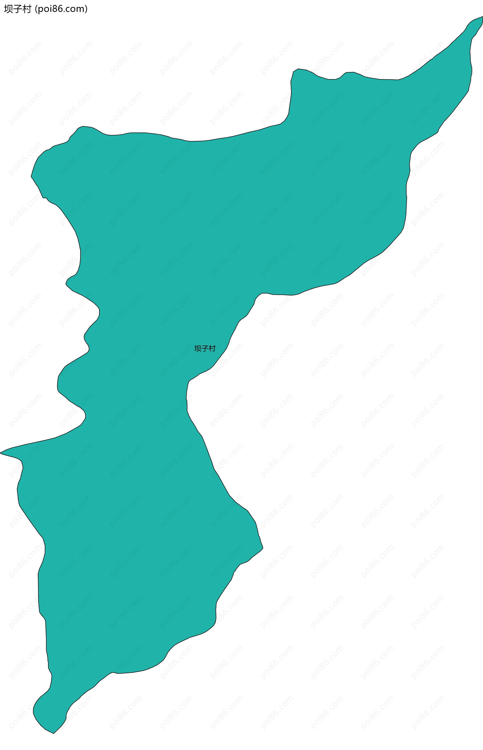 坝子村边界地图