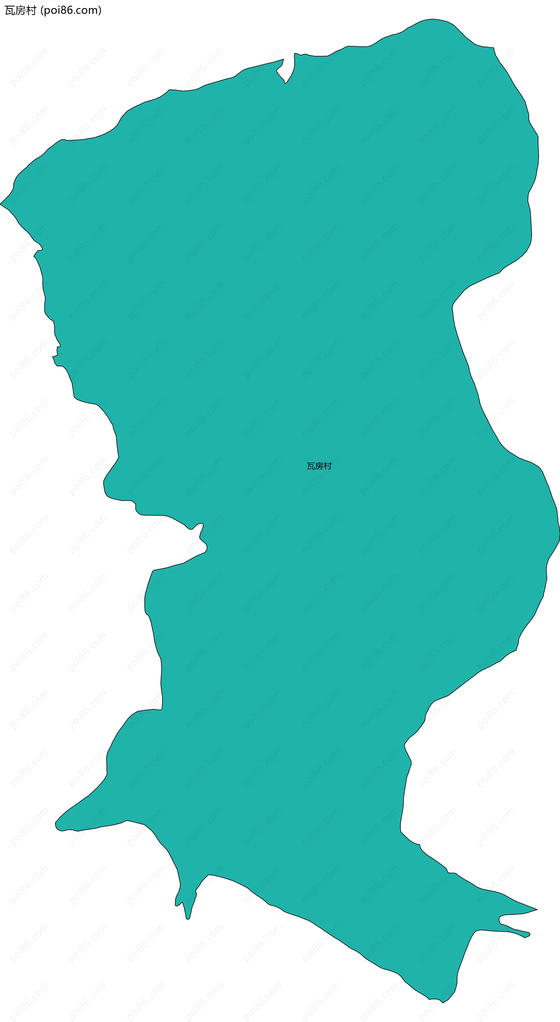 瓦房村边界地图