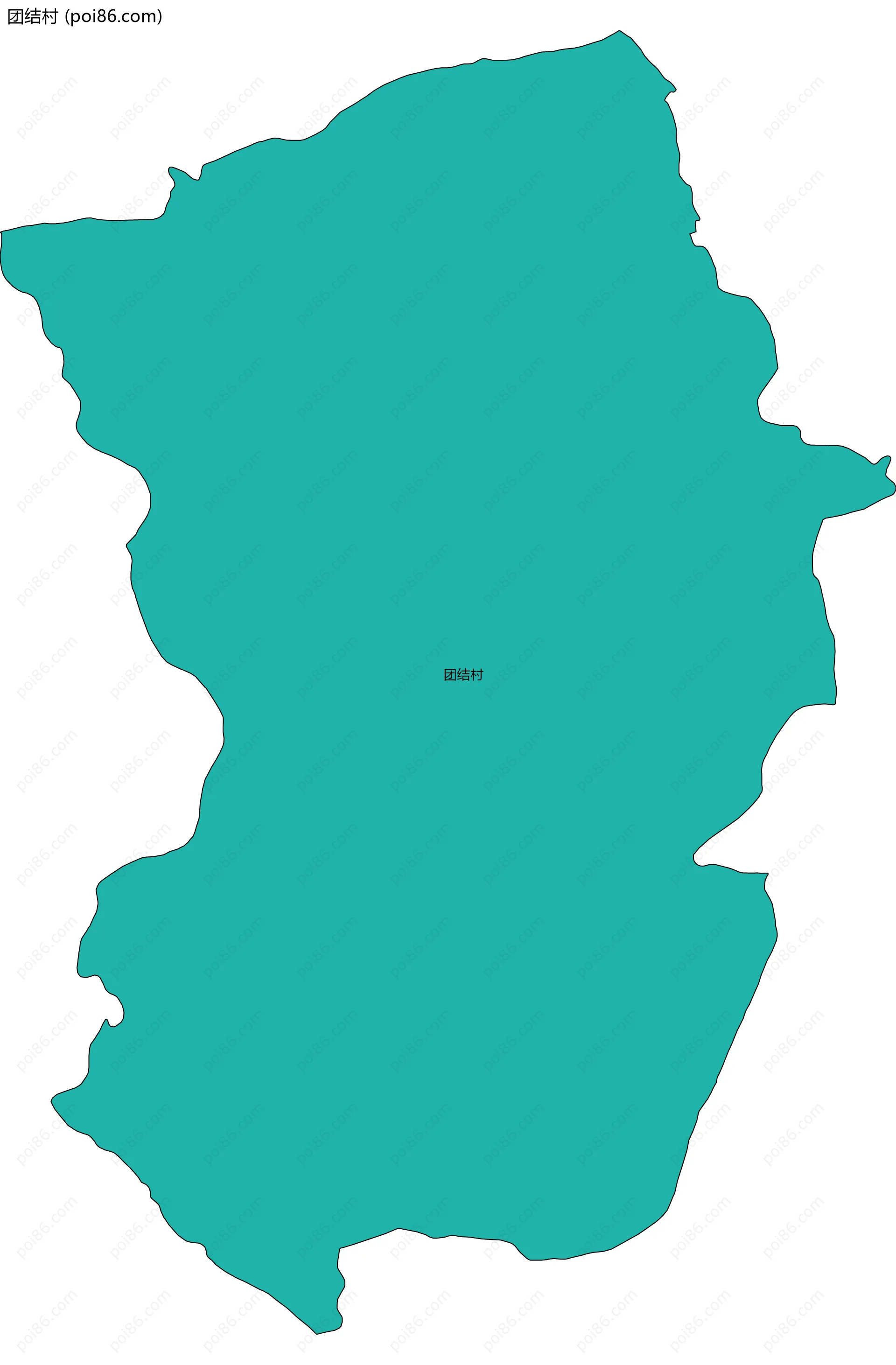 团结村边界地图